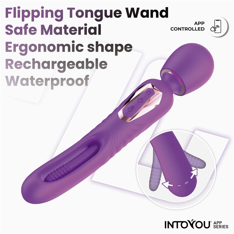 Into You - Salma - Vibratore Wand e Flipping Lingua Interna + APP - immagine 4