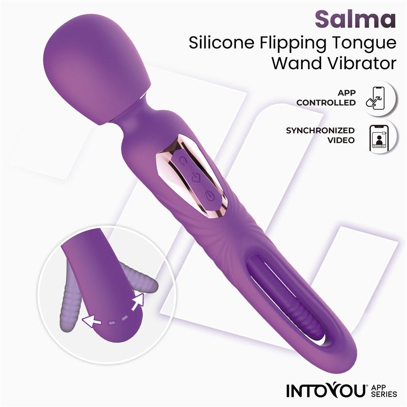 Into You - Salma - Vibratore Wand e Flipping Lingua Interna + APP - immagine 5