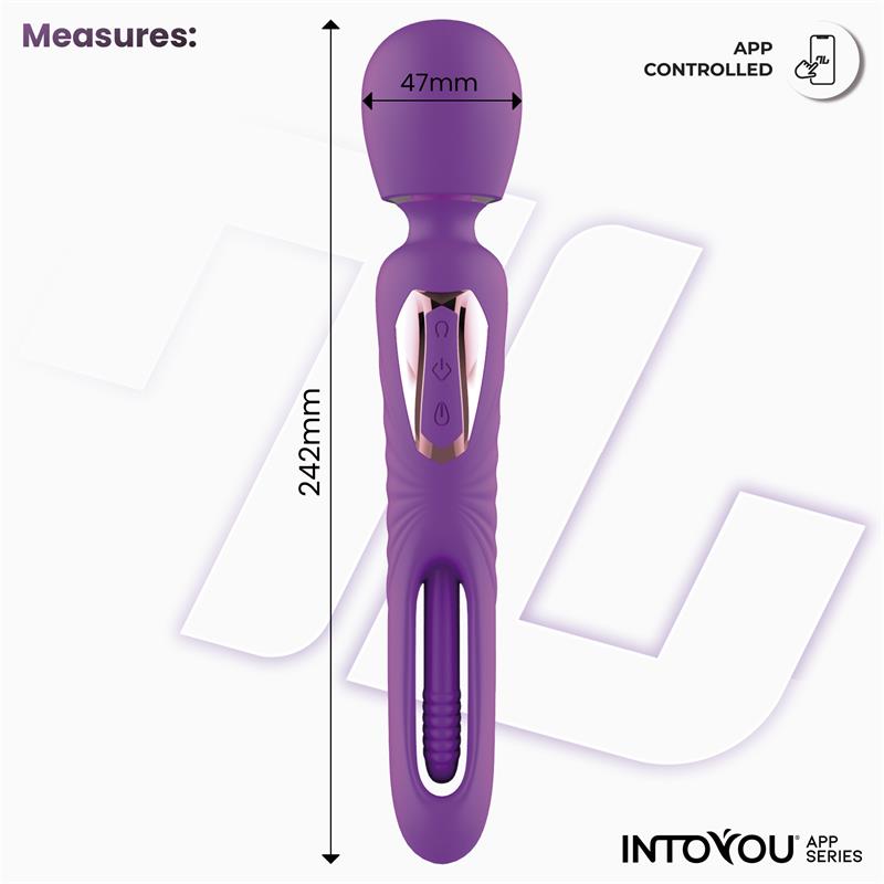 Into You - Salma - Vibratore Wand e Flipping Lingua Interna + APP - immagine 9