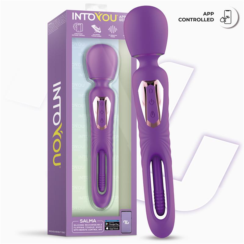 Into You - Salma - Vibratore Wand e Flipping Lingua Interna + APP - immagine 2