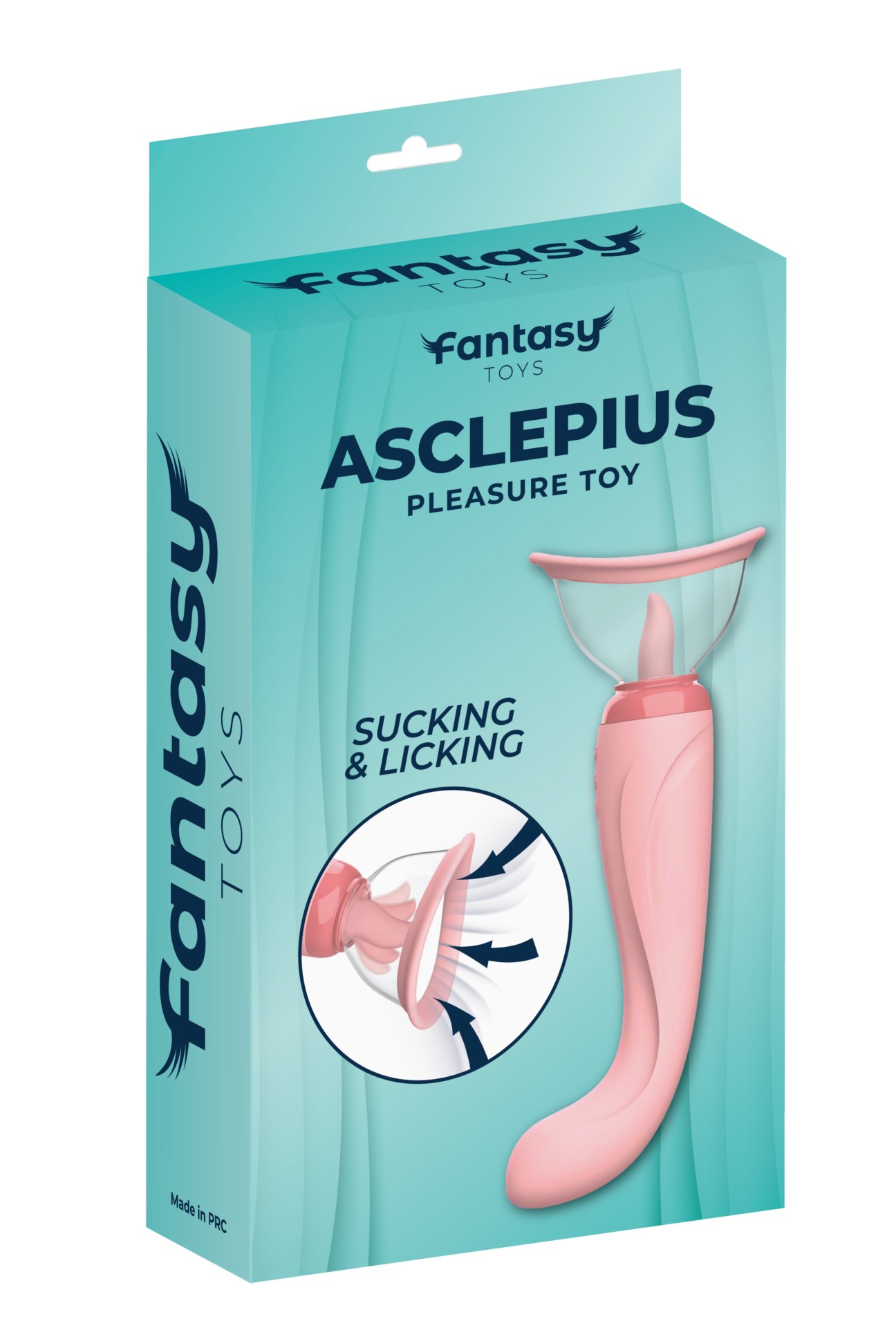 Fantasy Toys - Vibratore 4 in 1 - Licking & Sucking - Vibratore - Punto G - Asclepius - immagine 2