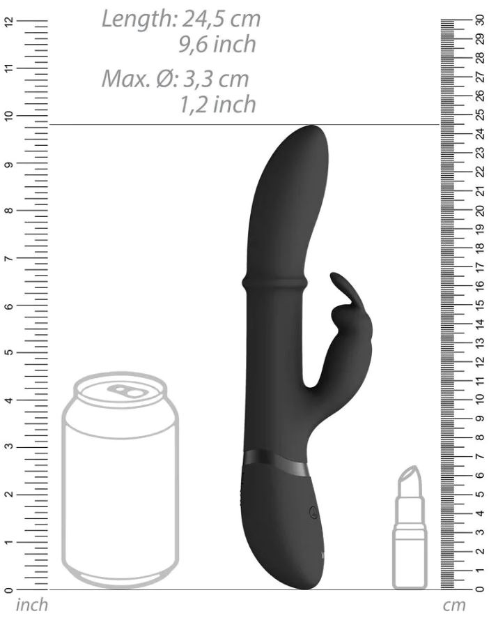 Halo - Vibratore Ring Rabbit - Nero - immagine 3