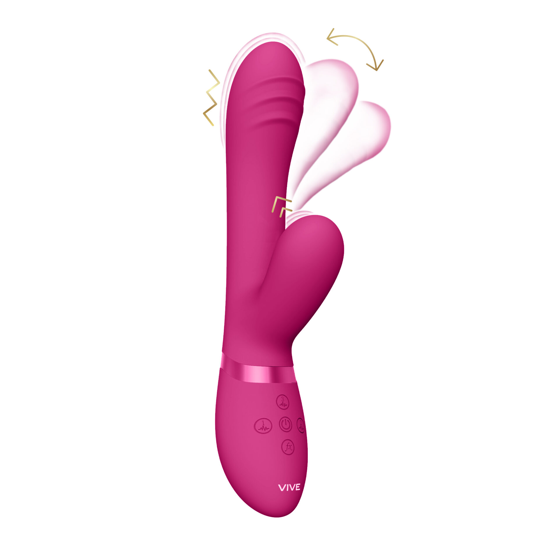Tani - Vibratore a impulsi con movimento delle dita - Rosa