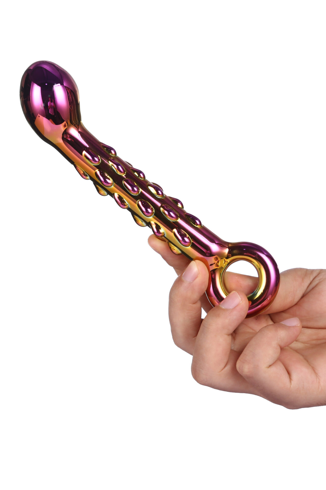 DILDO G-SPOT IN VETRO GLAMOUR CON COSTINE - immagine 5