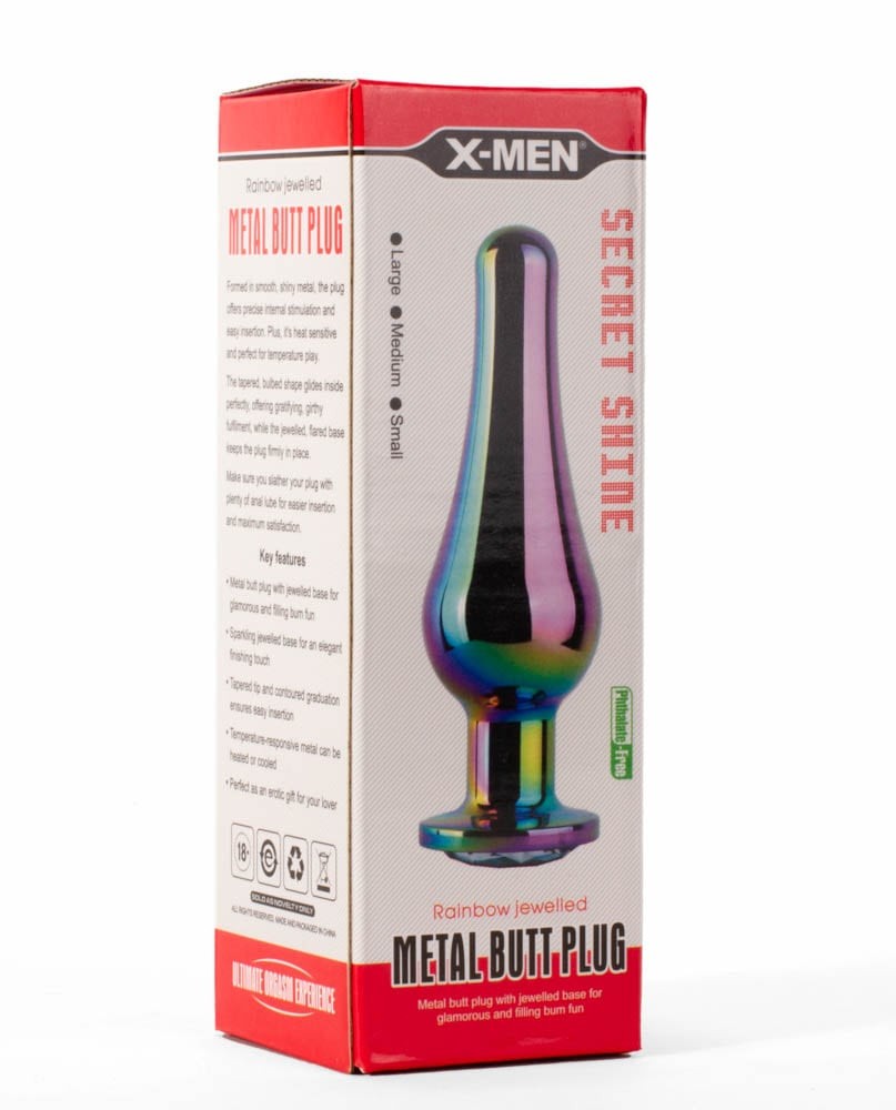 Plug anale in metallo X-MEN Secret Shine Rainbow S - immagine 6
