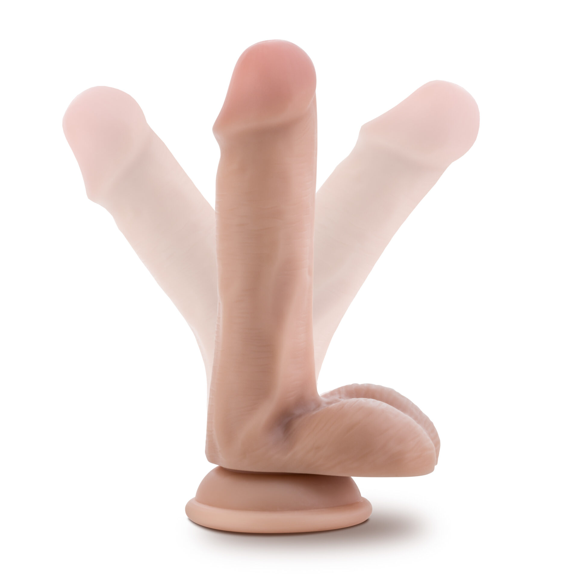 DR. SKIN PLUS DILDO POSABILE DA 6 POLLICI CON PALLINE VANIGLIA - immagine 3