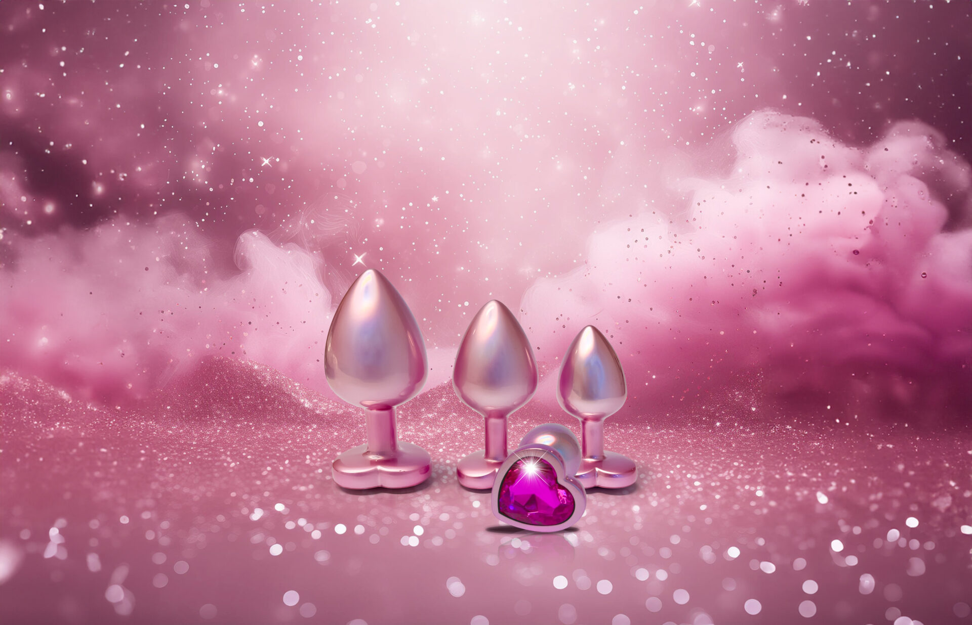 Plug GLEAMING LOVE PEARL ROSA MEDIO - immagine 7