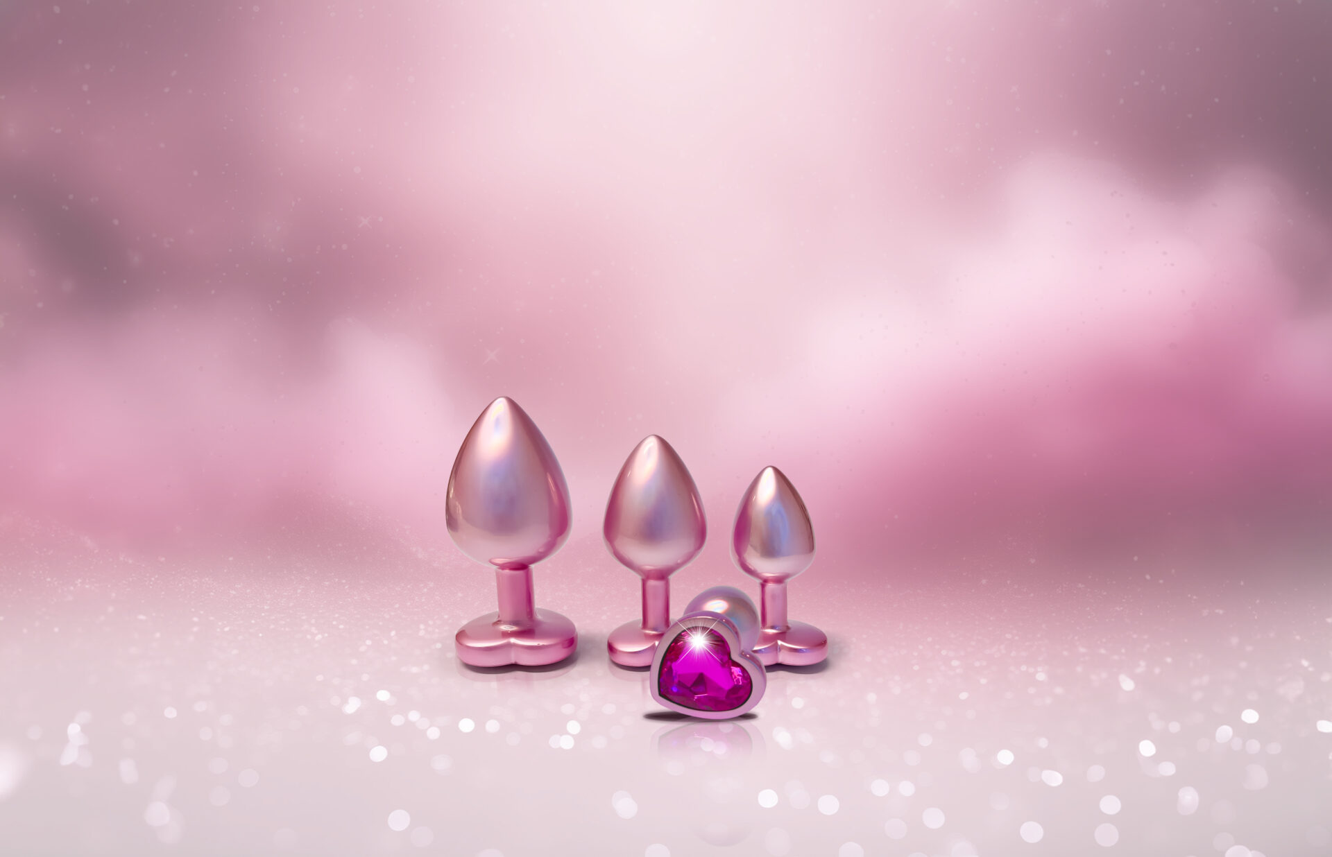 Plug GLEAMING LOVE PEARL ROSA MEDIO - immagine 5