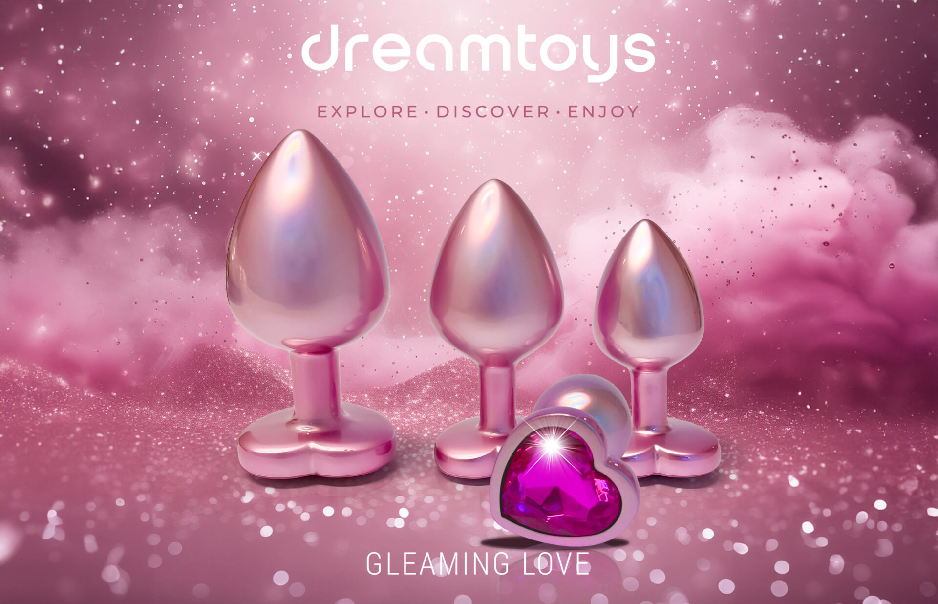 Plug GLEAMING LOVE PEARL ROSA MEDIO - immagine 6