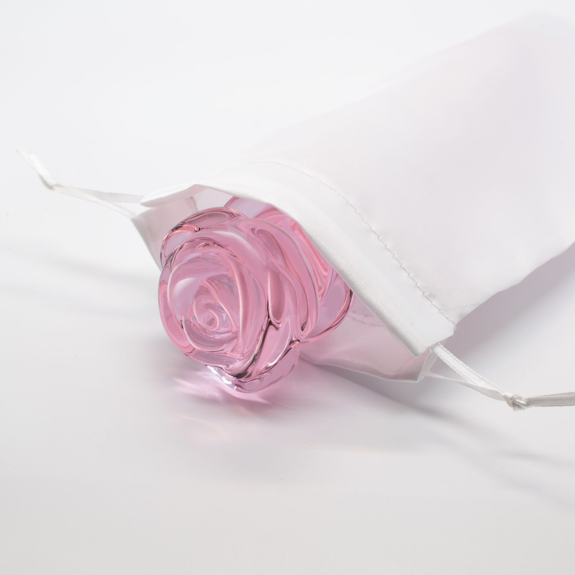 DILDO A SPIRALE CON ROSA IN VETRO Smaltato PER IL PUNTO G - immagine 9