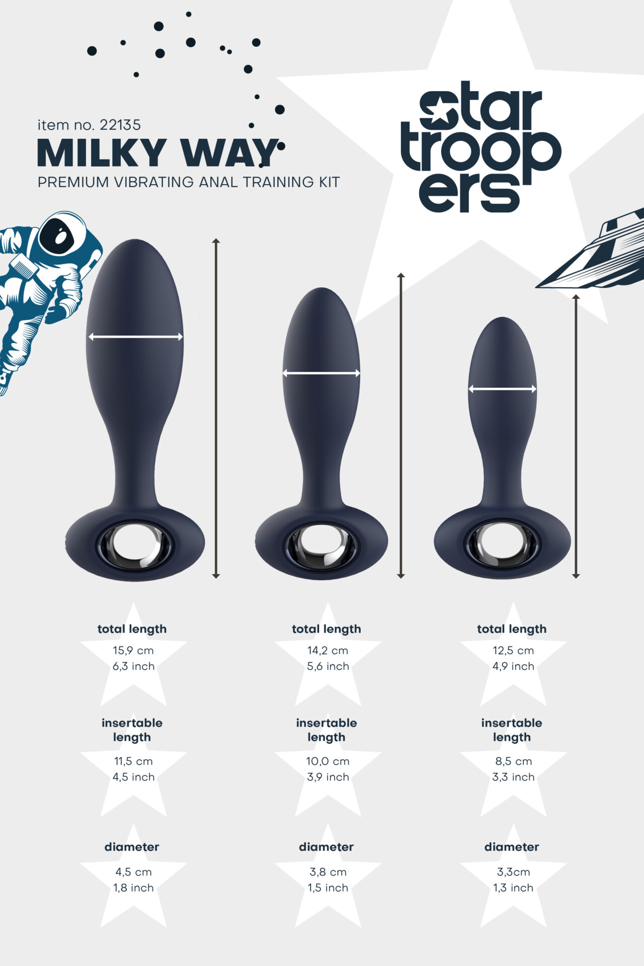 KIT DI ADDESTRAMENTO ANALE STARTROOPERS MILKY WAY - immagine 7