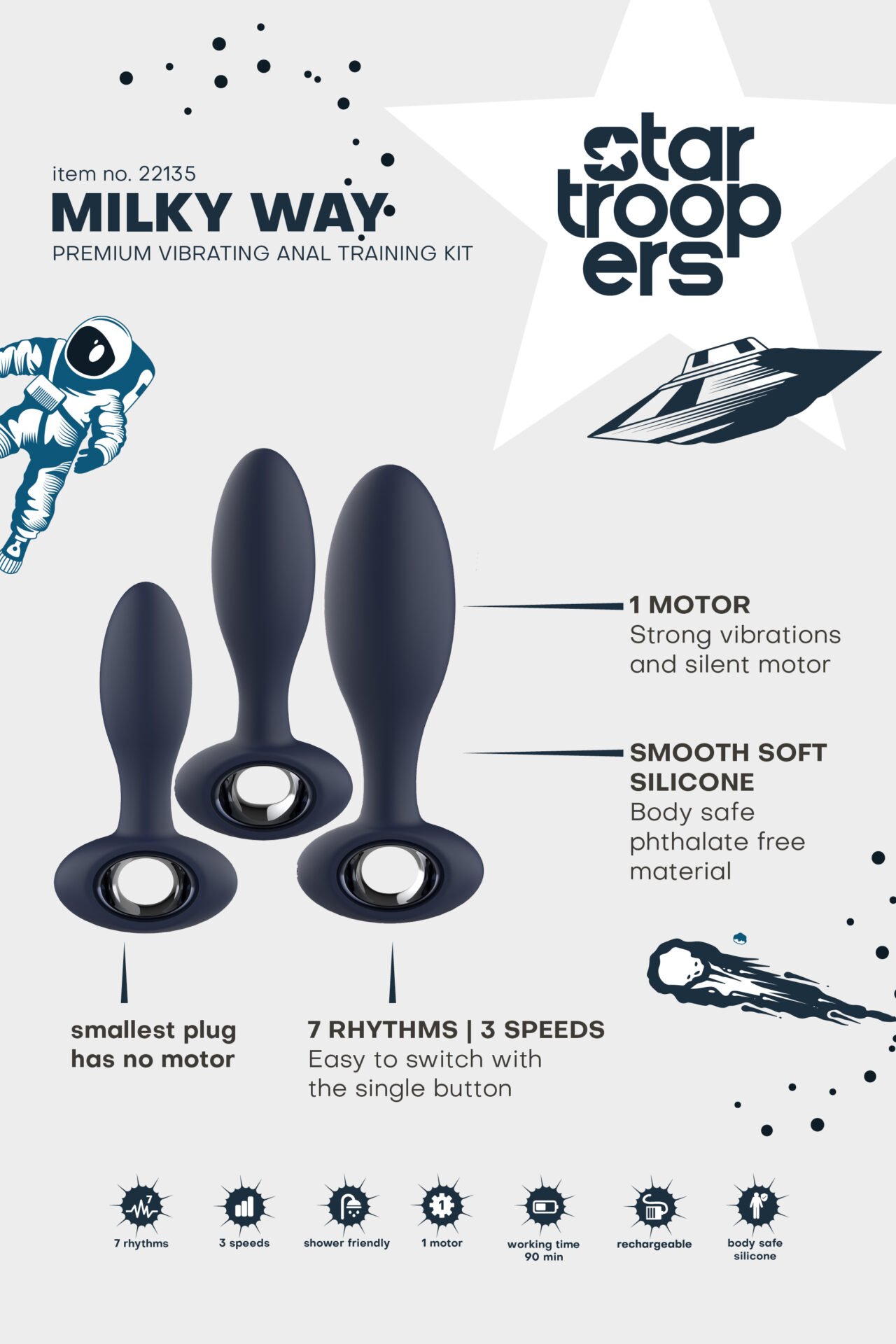 KIT DI ADDESTRAMENTO ANALE STARTROOPERS MILKY WAY - immagine 6