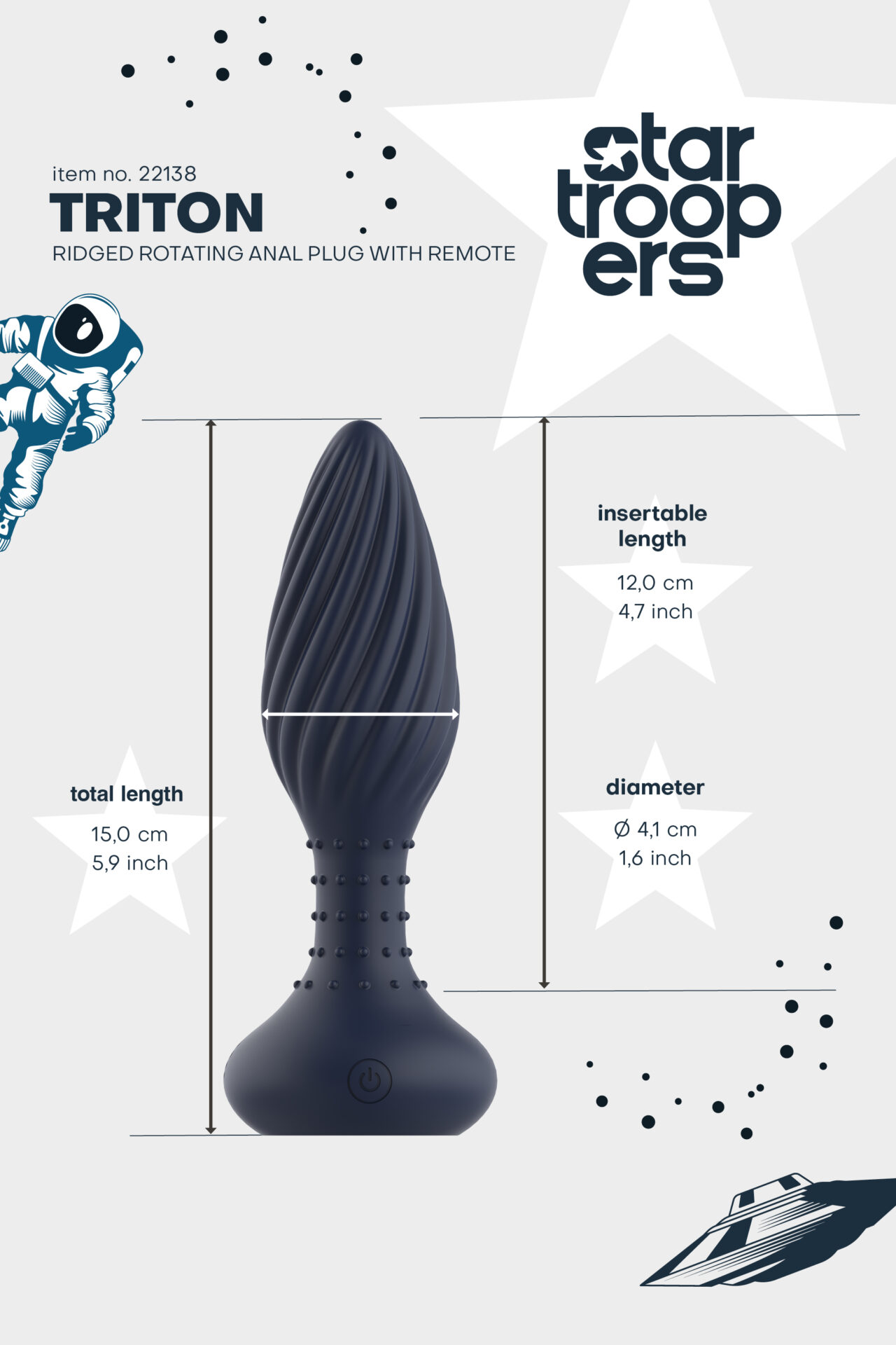 PLUG ANALE VIBRANTE STARTROOPERS TRITON - immagine 12