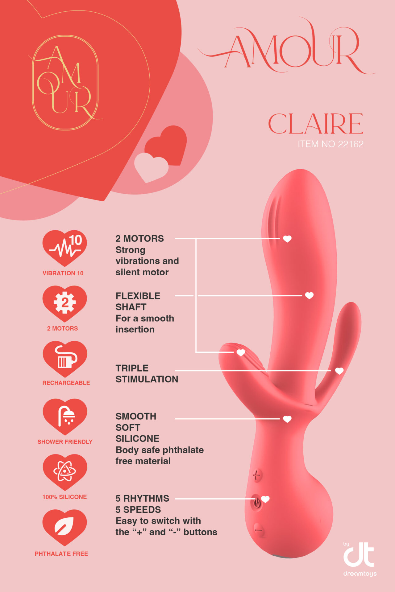 AMOUR TRIPLO PIACERE VIBE CLAIRE - immagine 5