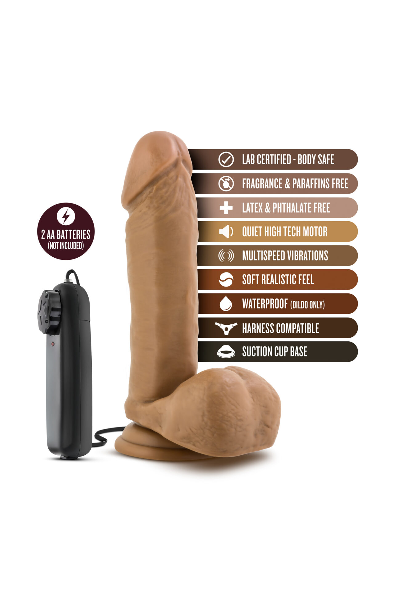 COVERBOY SOCCER CHAMP DILDO DA 8 POLLICI MOCHA - immagine 8