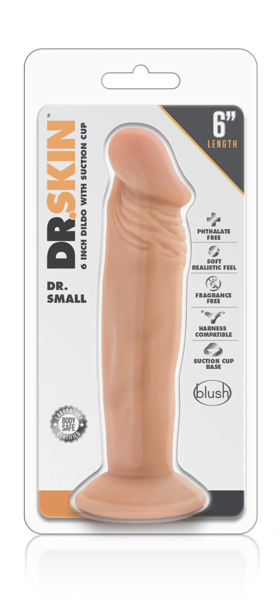 DR. SKIN DR DILDO PICCOLO DA 6 POLLICI VANIGLIA - immagine 7