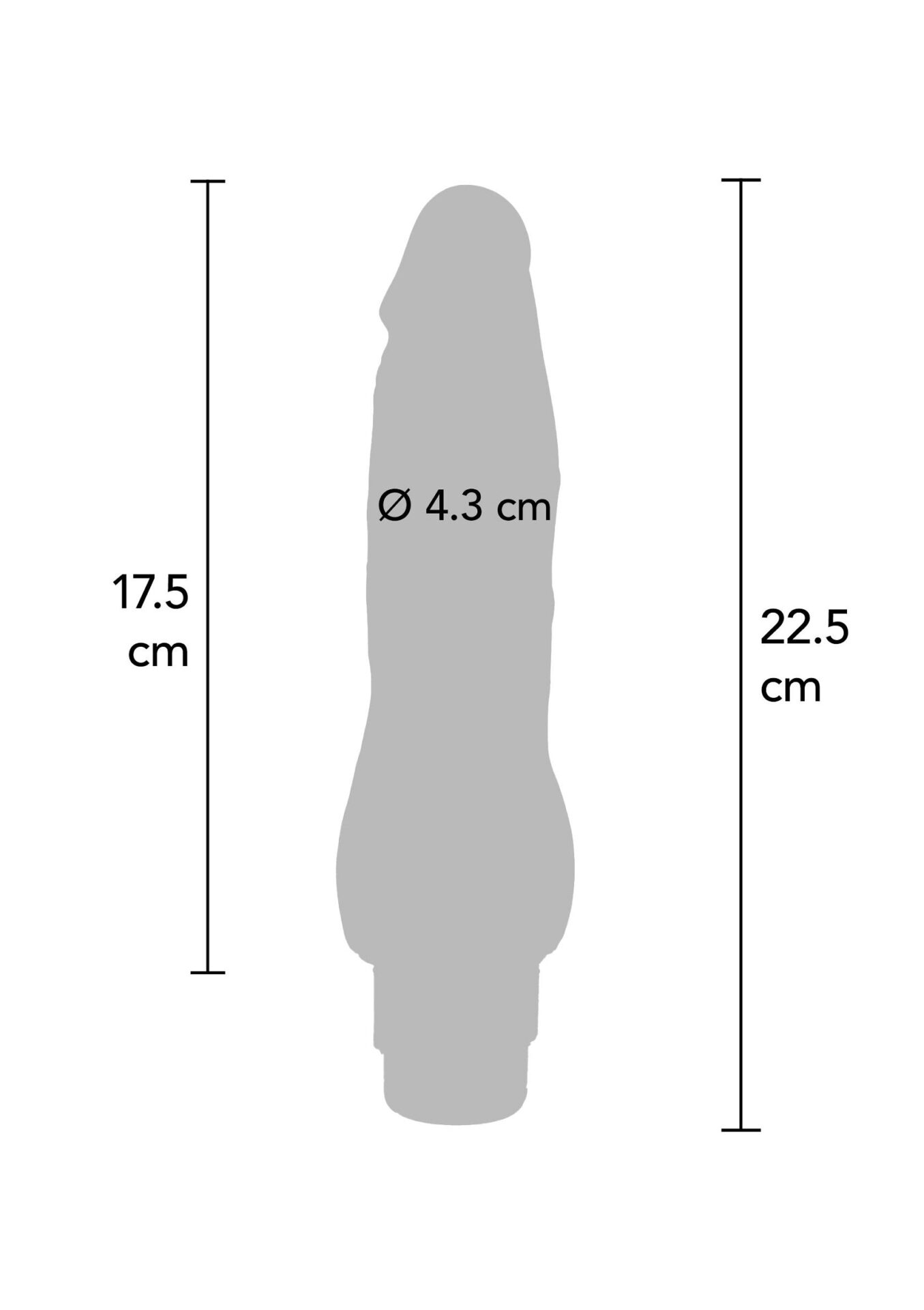 Vibratore a doppia densità TPE 22,5 cm pelle - immagine 5