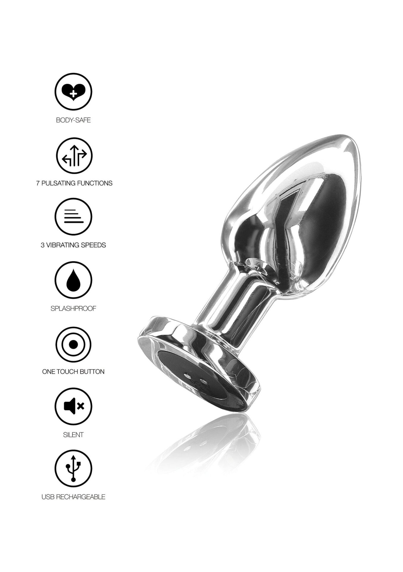 Il piccolo plug vibrante Glider argento - immagine 4