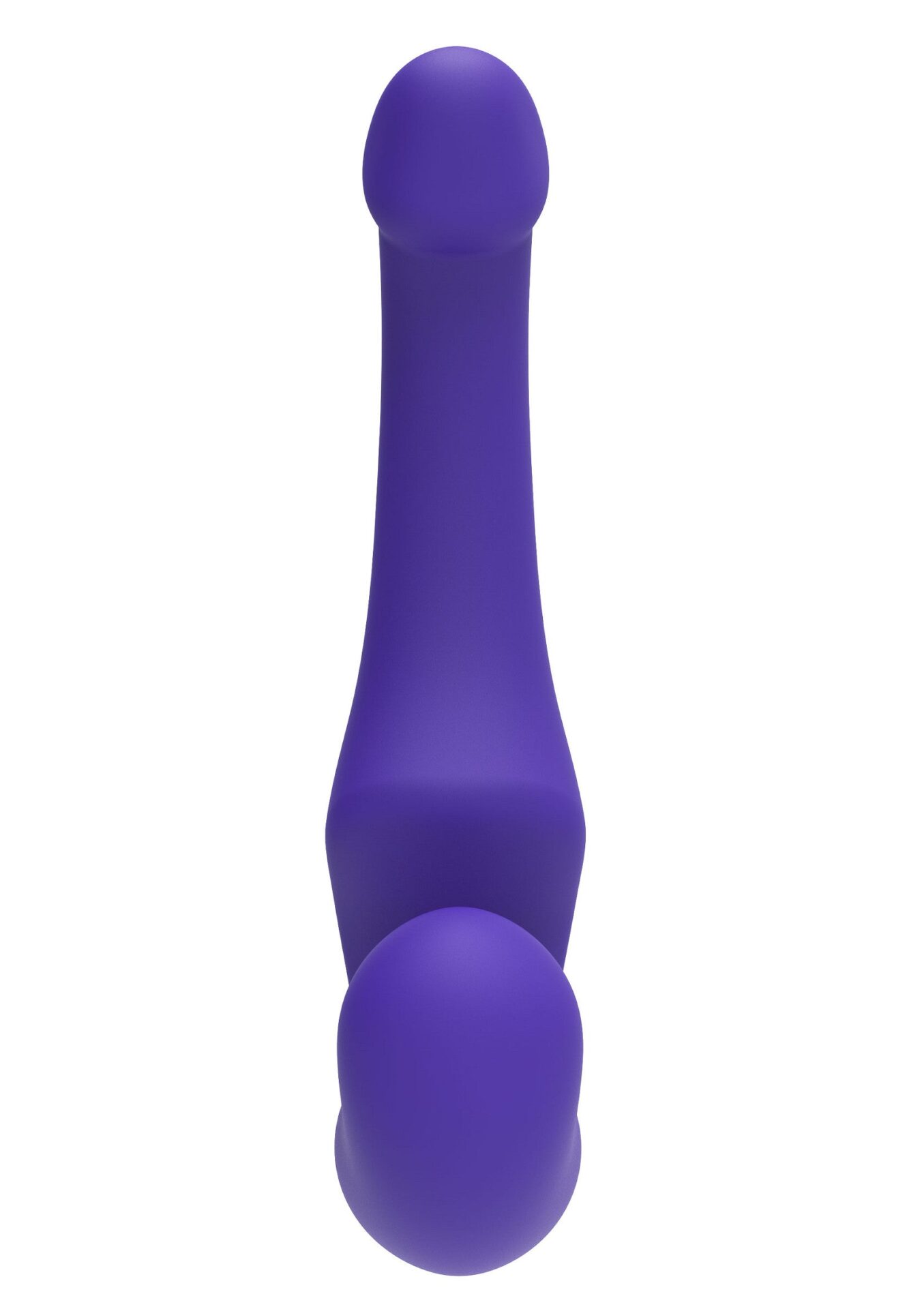 Strap-on senza spalline in silicone, 23 cm, viola - immagine 4