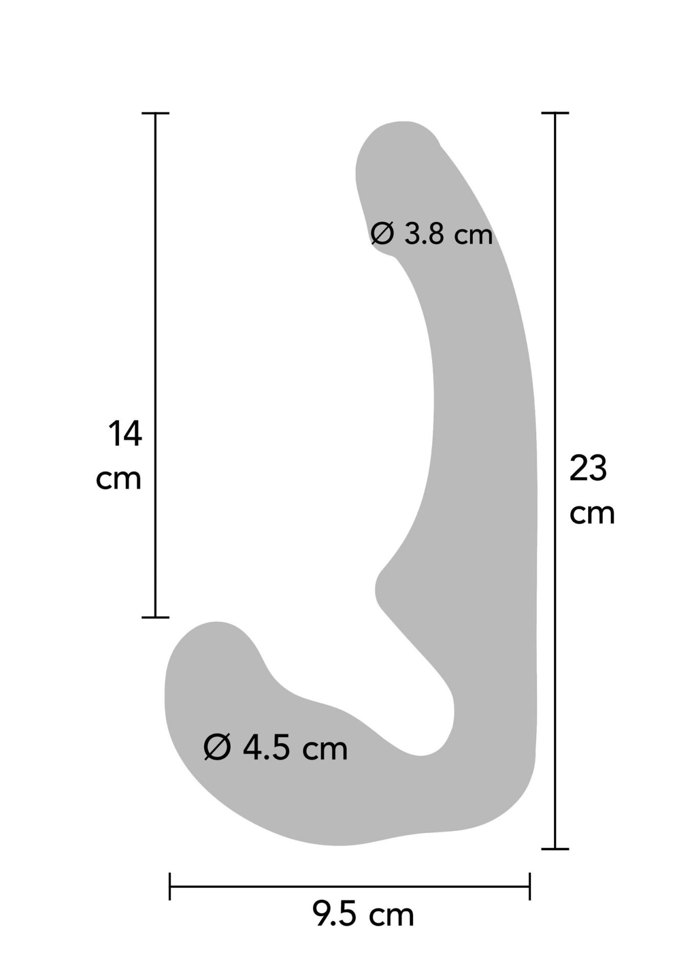 Strap-on senza spalline in silicone, 23 cm, viola - immagine 7