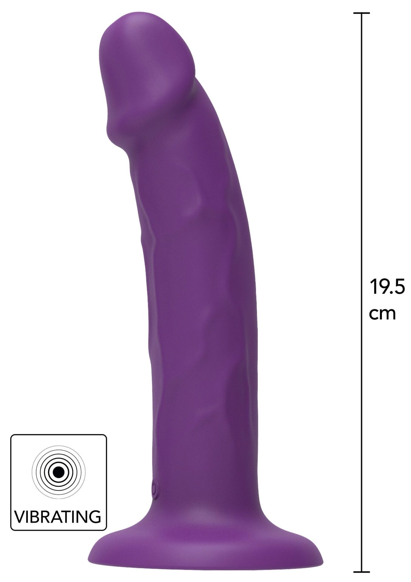 Imbracatura Vibratore a Pene in Silicone 19,5 cm viola