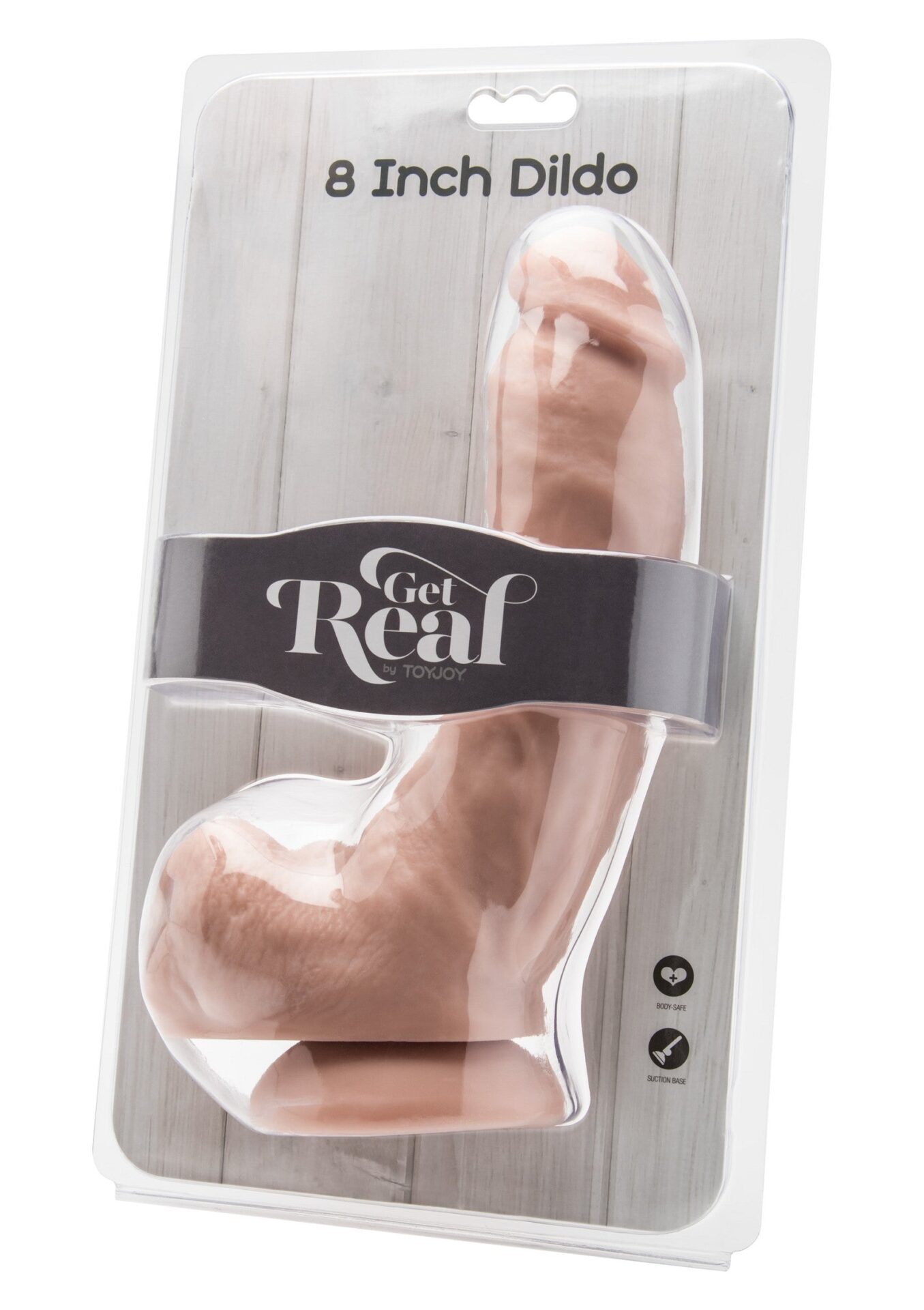 Dildo in PVC da 20,5 cm con rivestimento in pelle - immagine 2