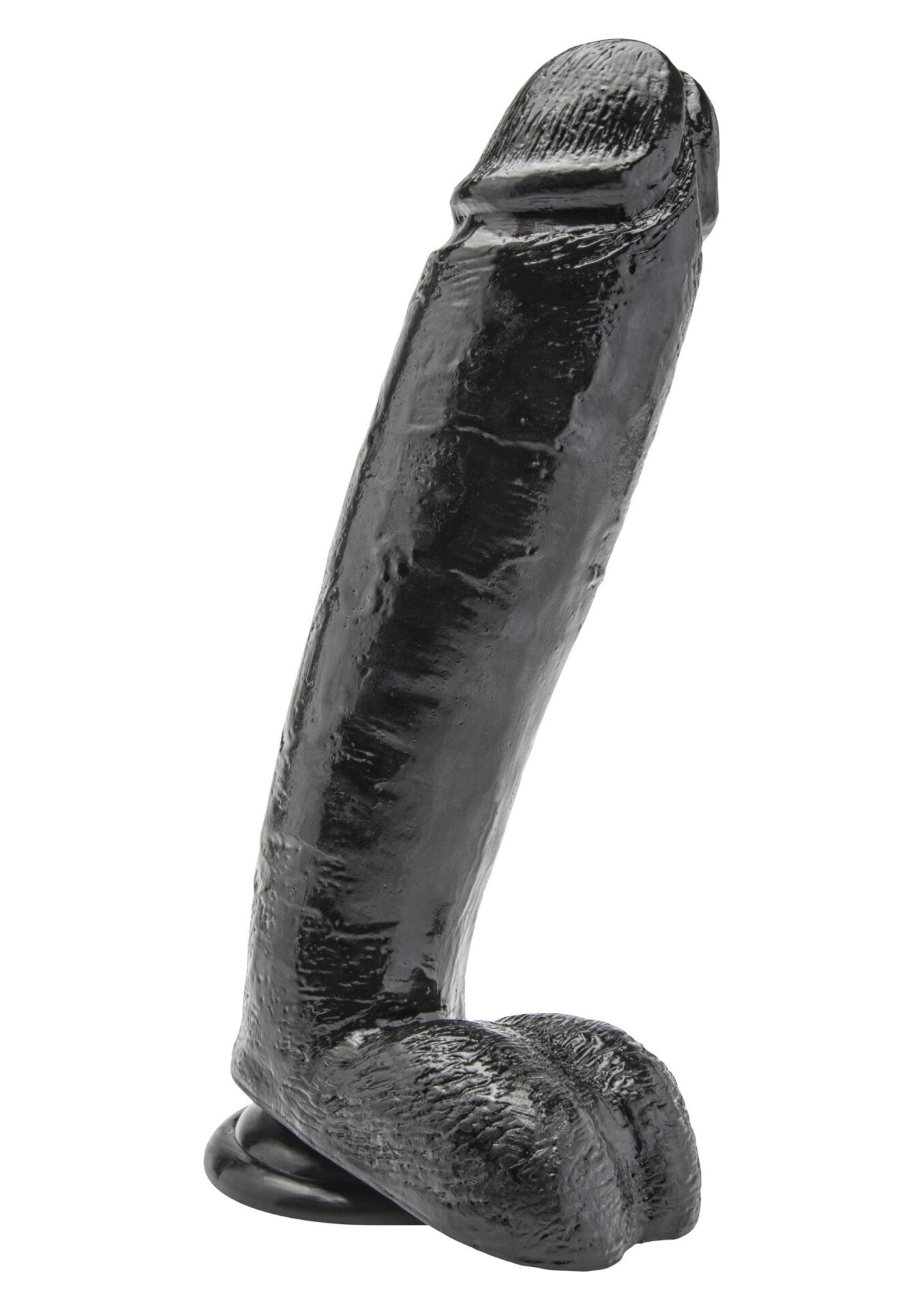 Dildo in PVC nero da 25,5 cm