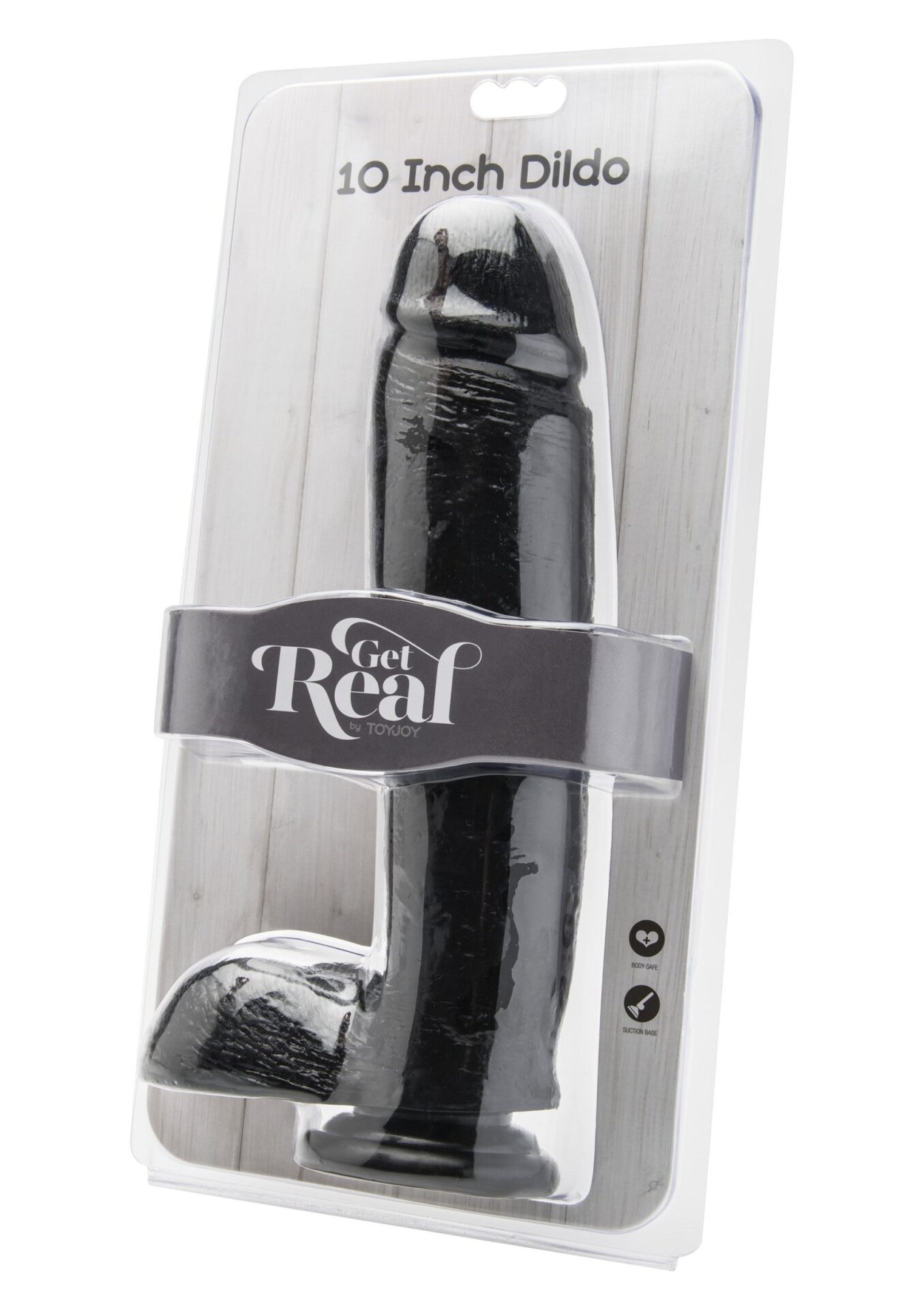 Dildo in PVC nero da 25,5 cm - immagine 2