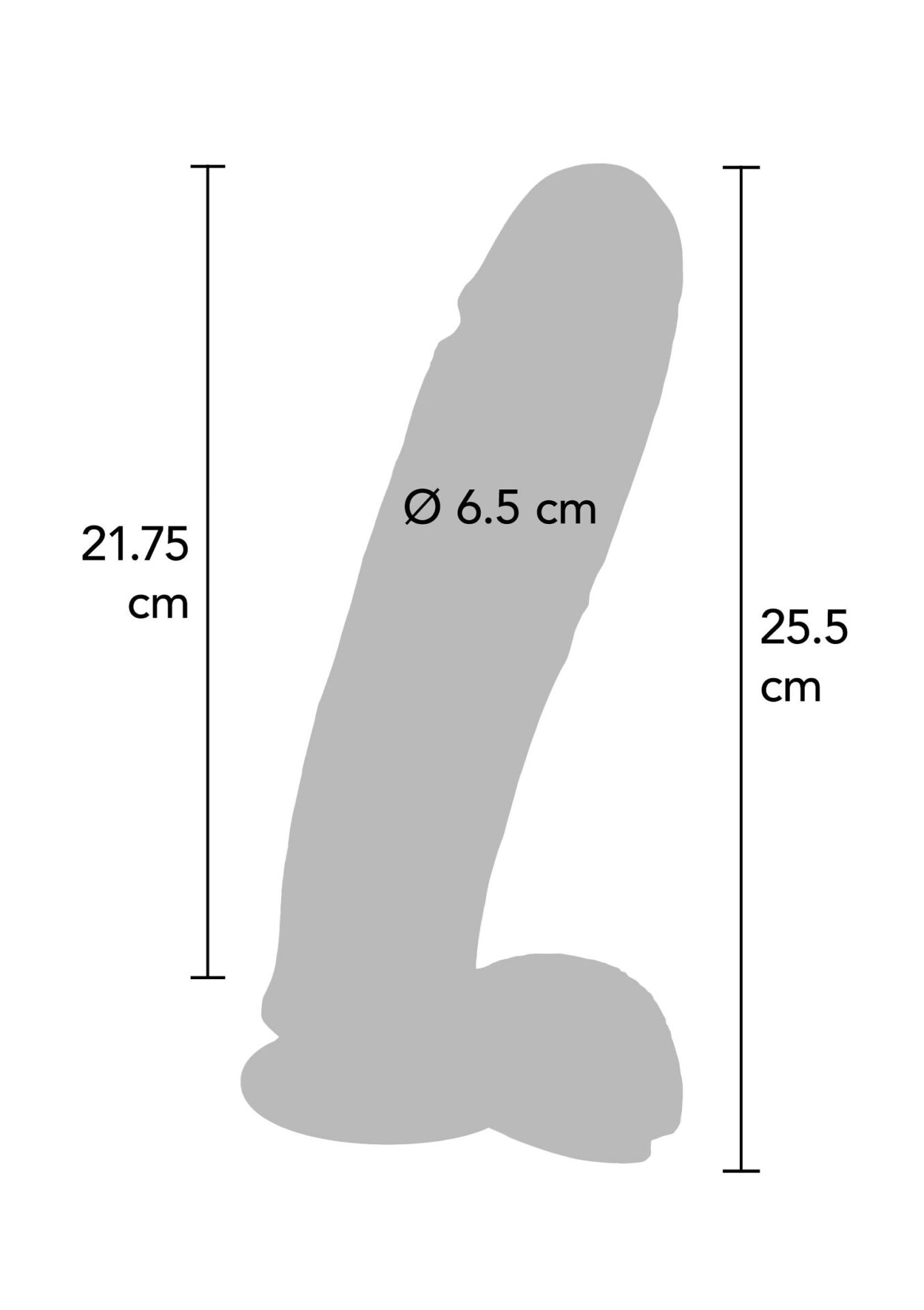 Dildo in PVC nero da 25,5 cm - immagine 3
