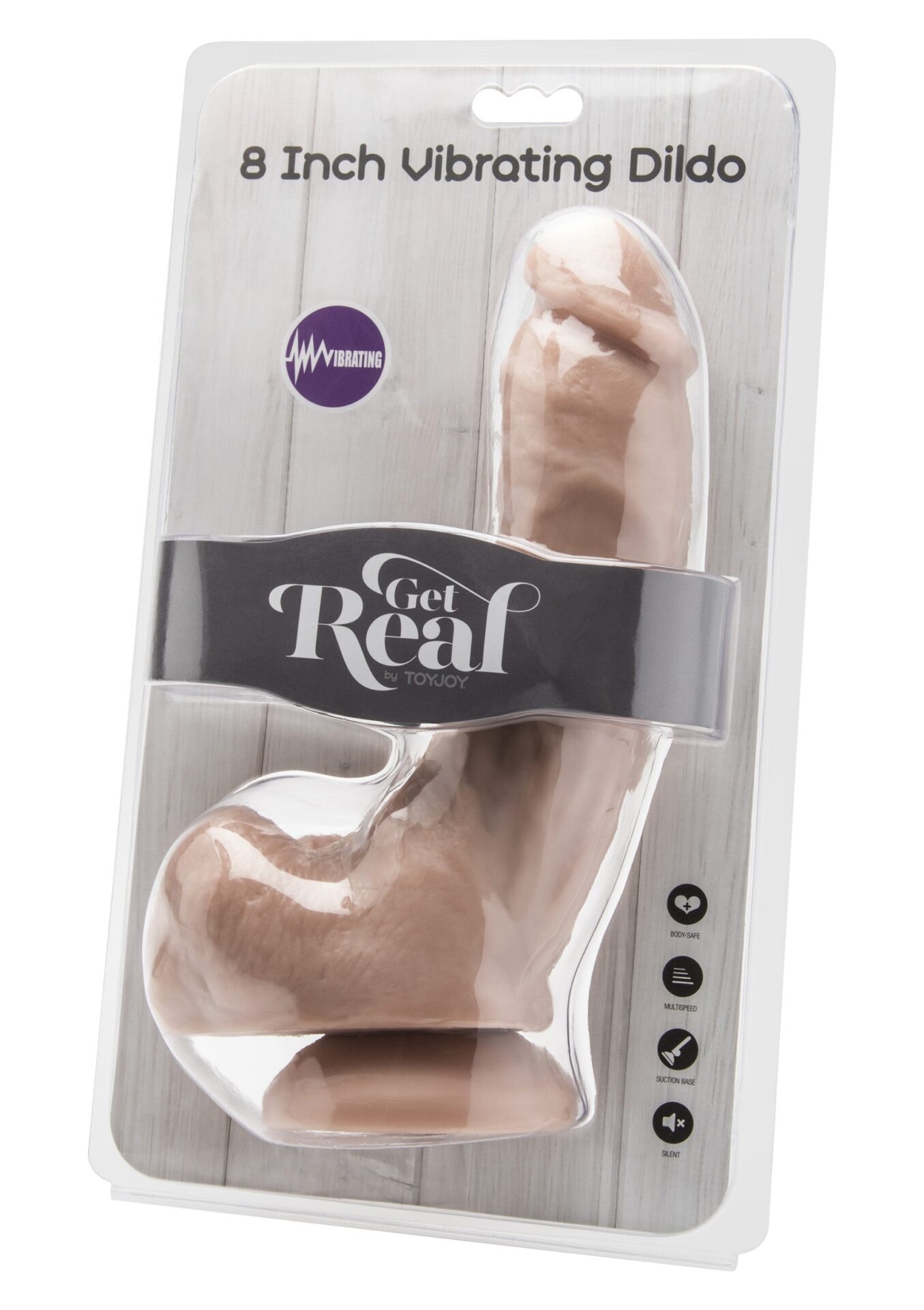 Dildo vibrante in PVC 20,5 cm con rivestimento - immagine 2
