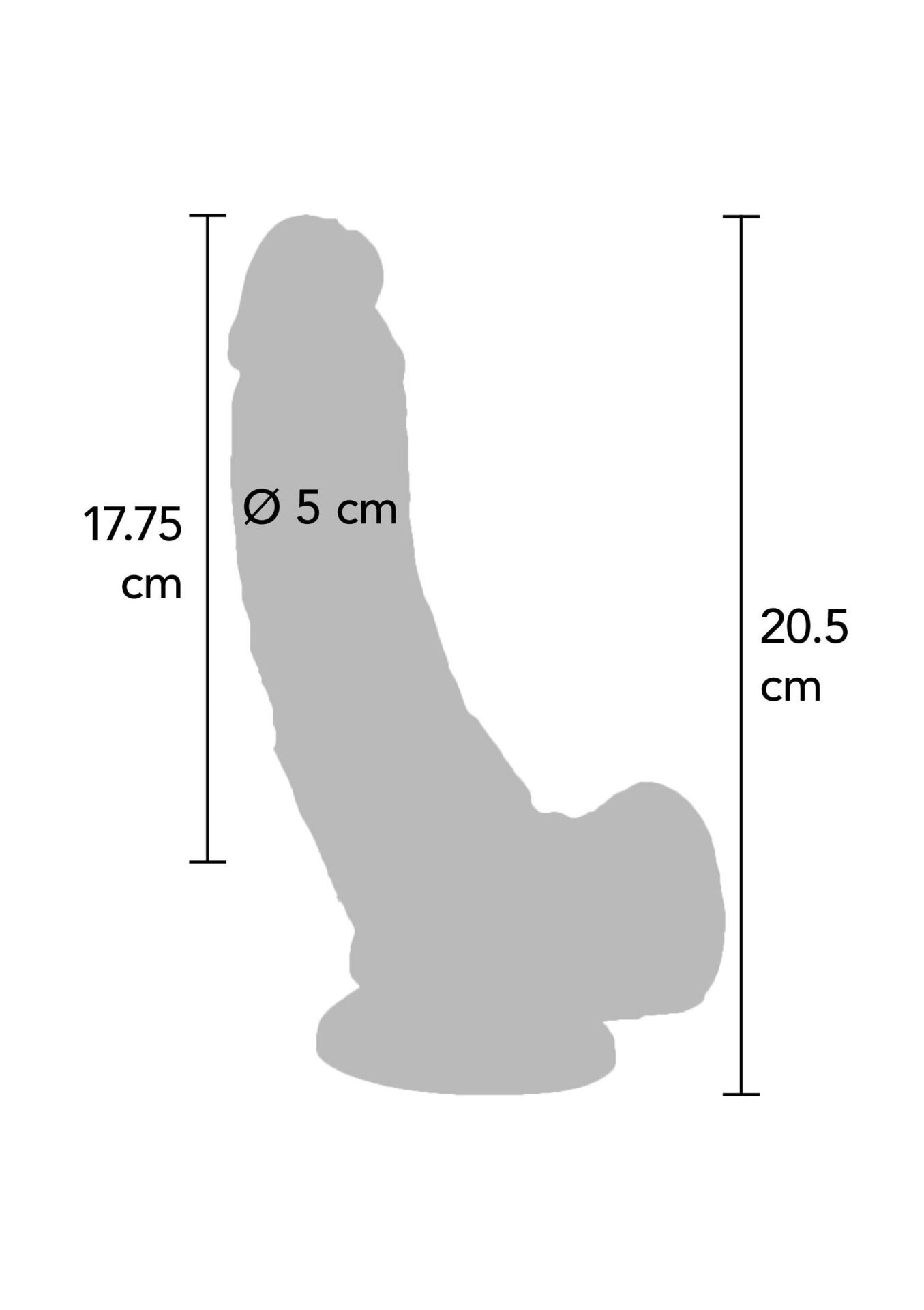 Dildo vibrante in PVC 20,5 cm con rivestimento - immagine 3