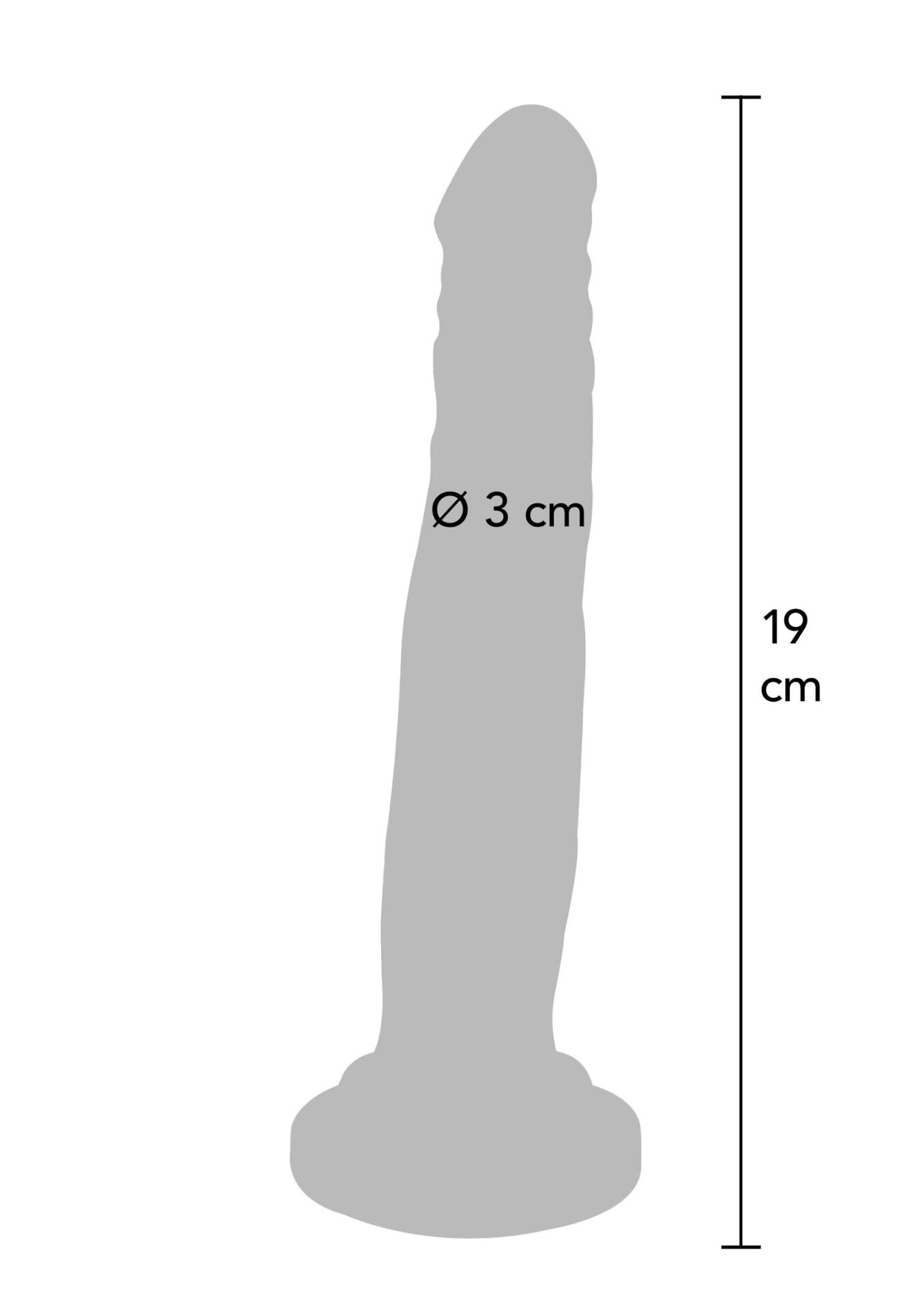 Dildo a doppia densità in TPE da 19 cm - immagine 3