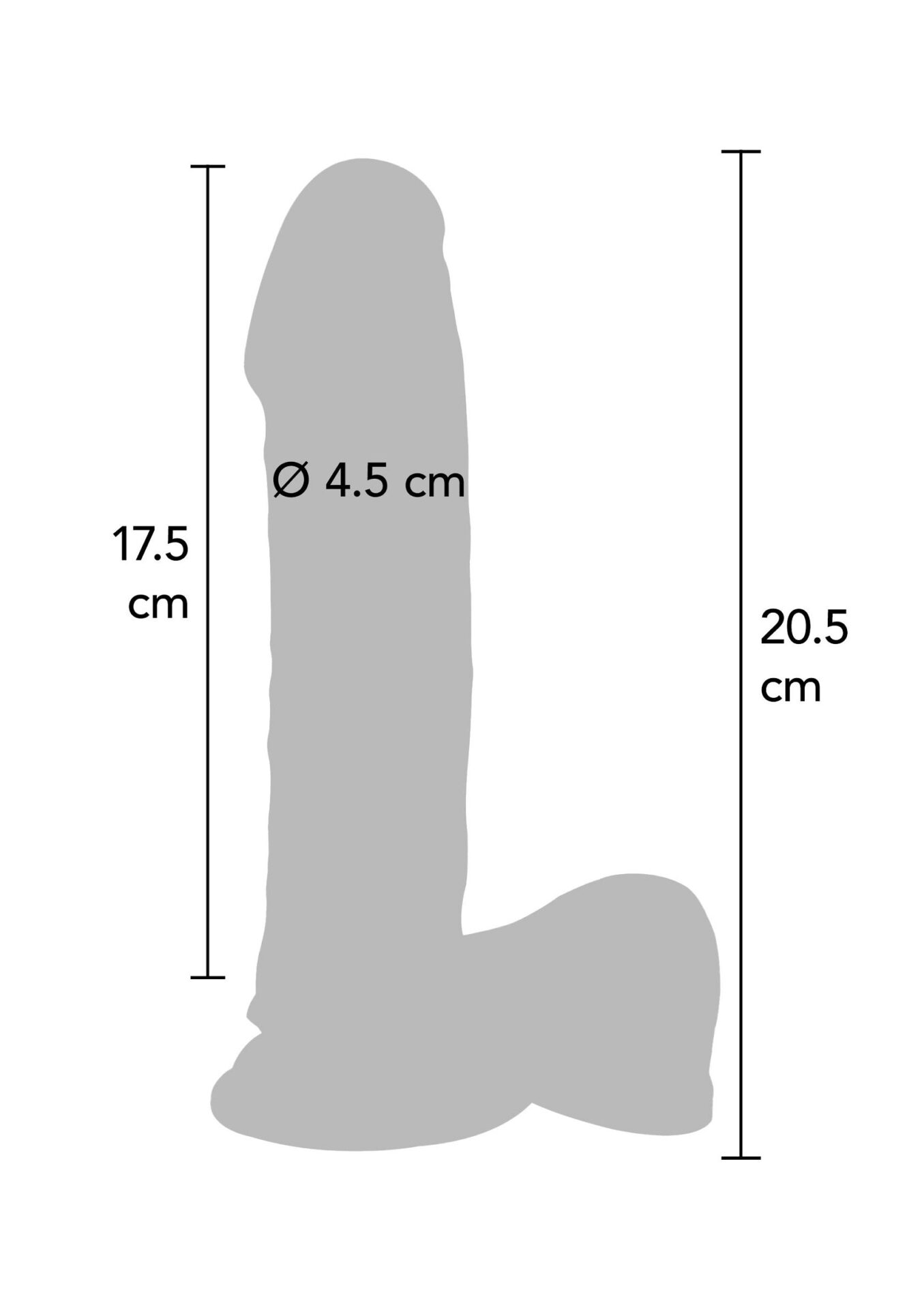 Dildo a doppia densità TPE 20 cm pelle - immagine 3