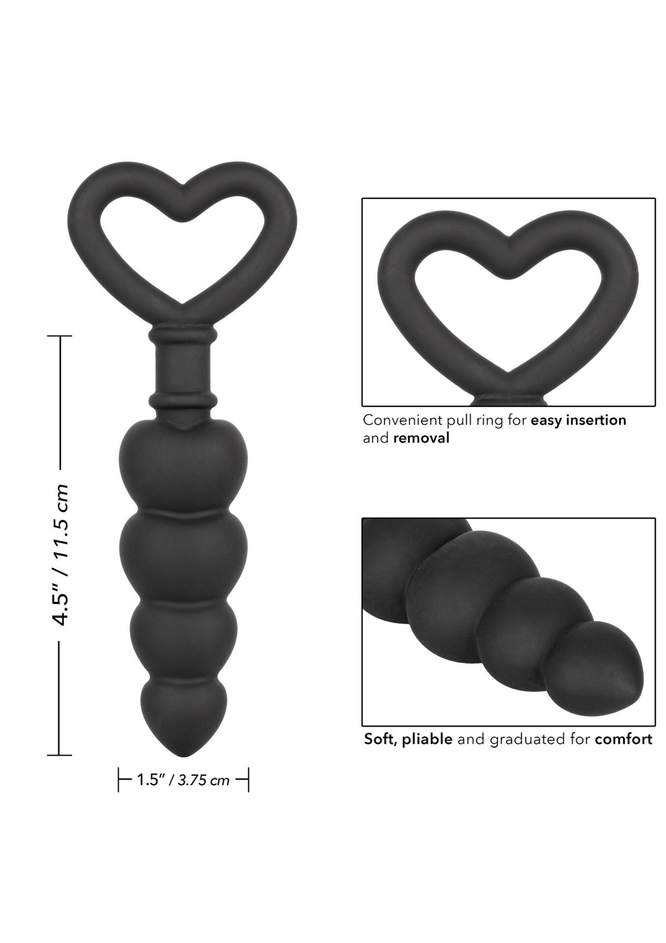 Sonda d'amore in silicone nera - immagine 6