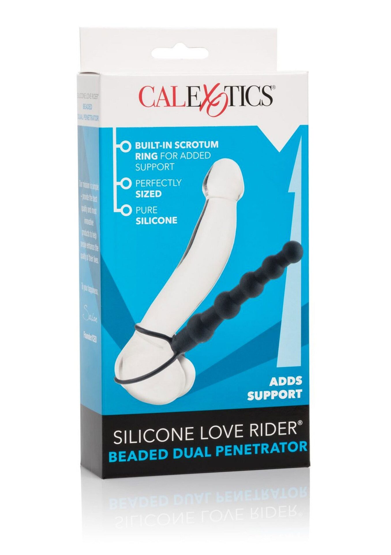 Penetratore doppio con perline nero - immagine 2