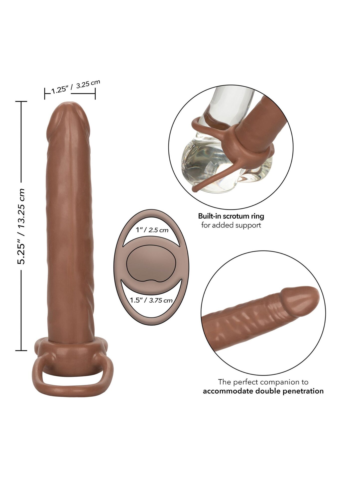 Accomodatore doppio Penetratore marrone - immagine 4
