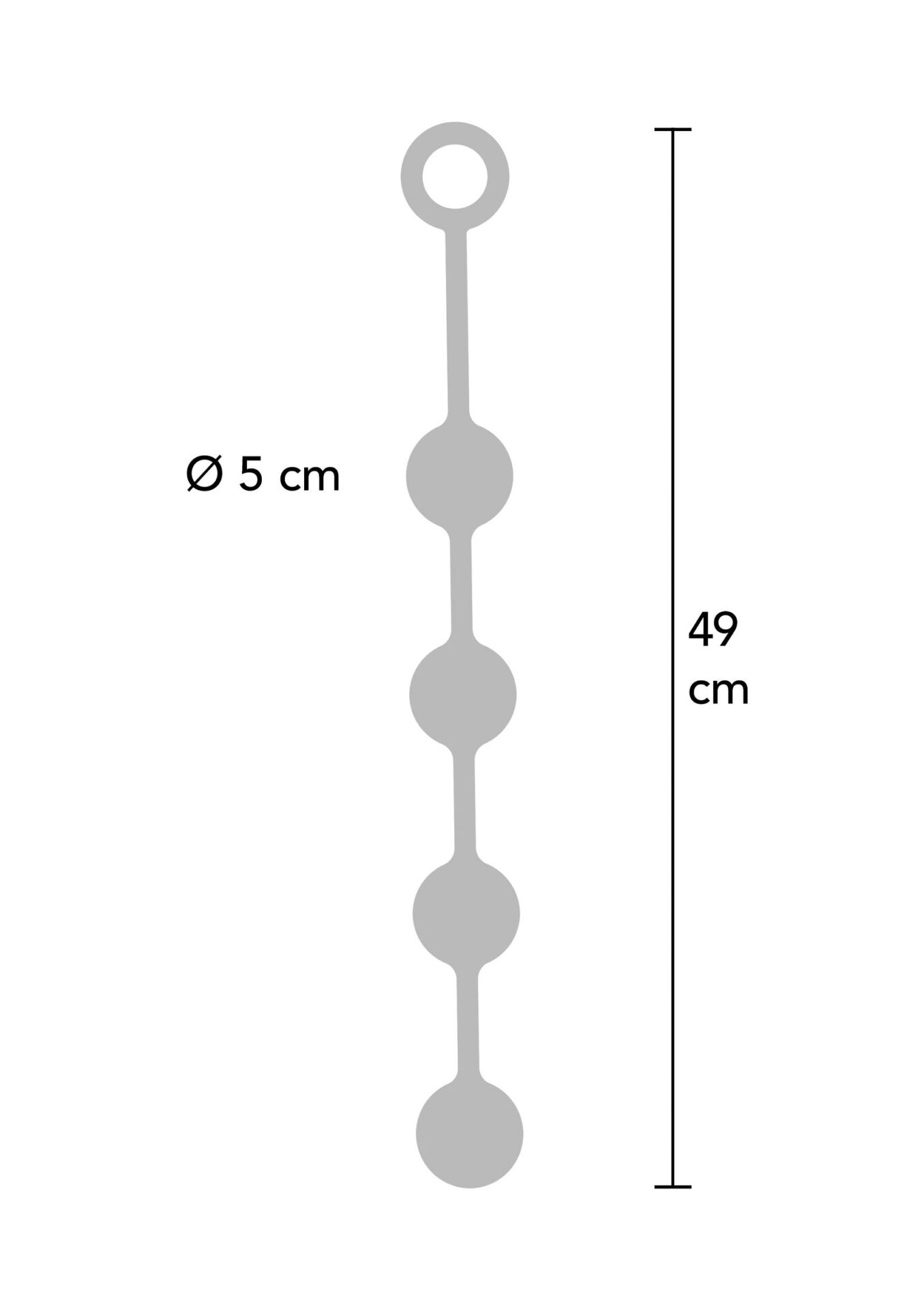 Palle anali pesanti extra large nere - immagine 4