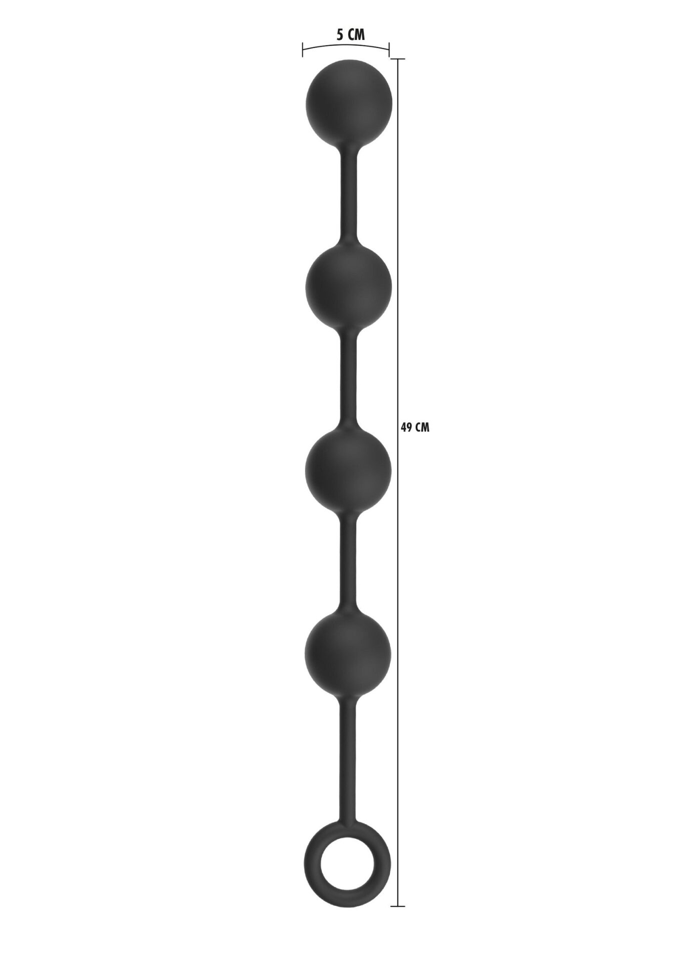Palle anali pesanti extra large nere - immagine 5