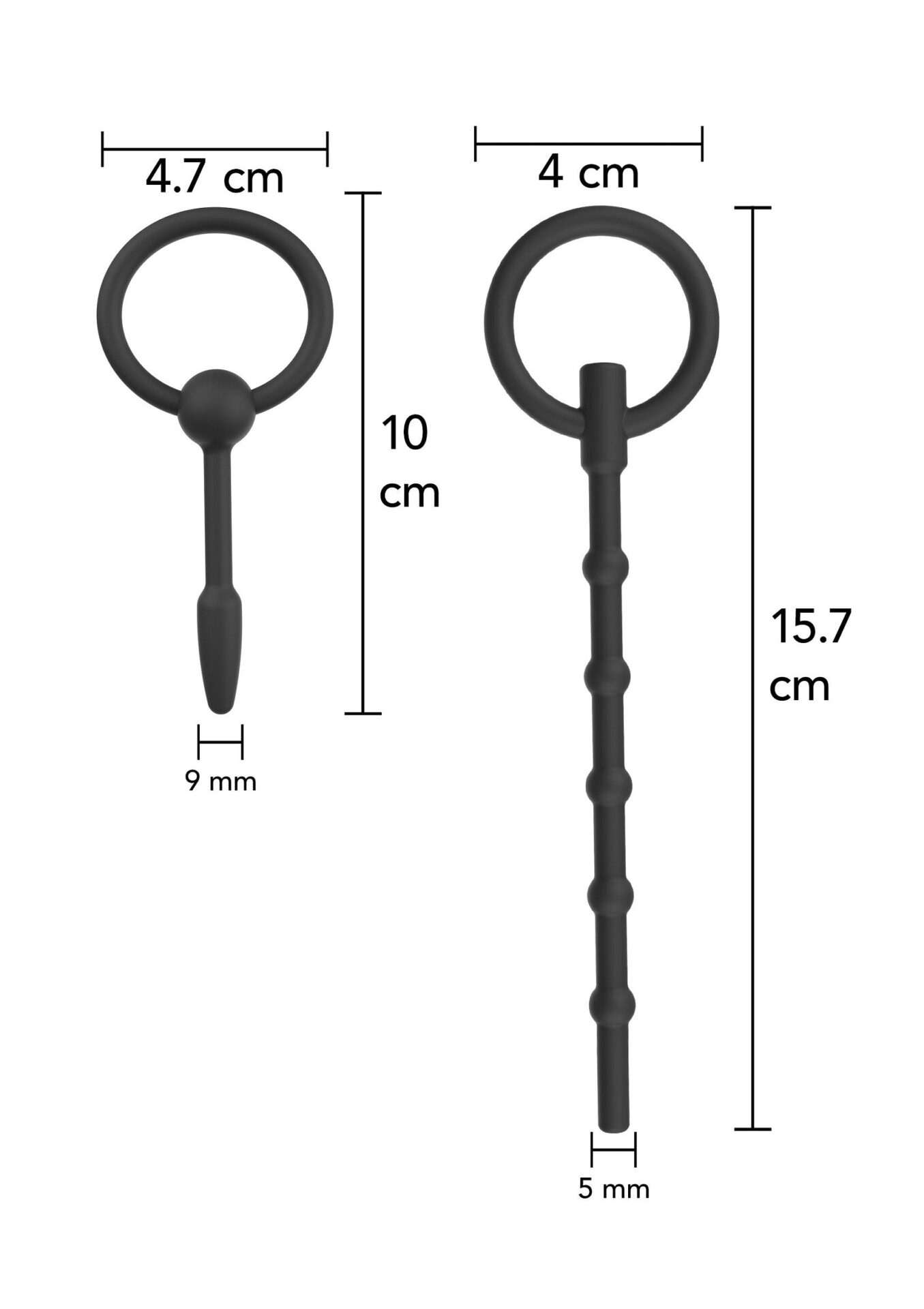 Set di plug per pene avanzato, 2 pezzi, neri - immagine 5