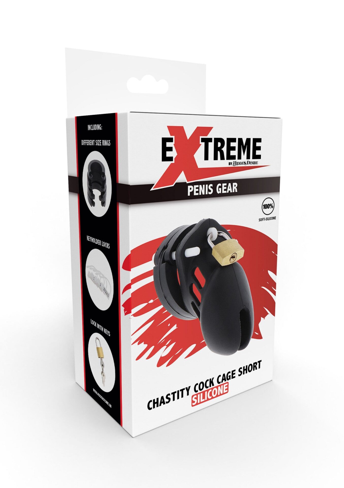 Gabbia per pene in silicone piccola nera - immagine 2