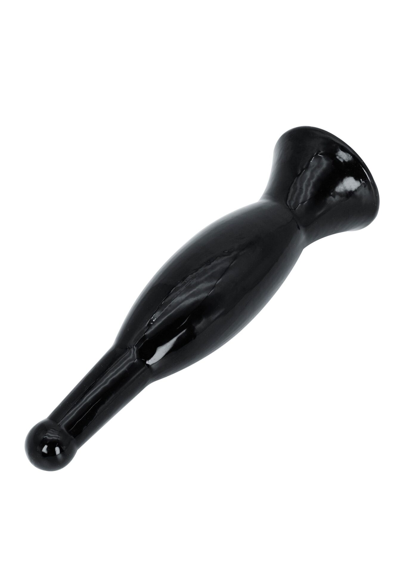 Plug anale scorrevole da 27 cm, nero - immagine 2