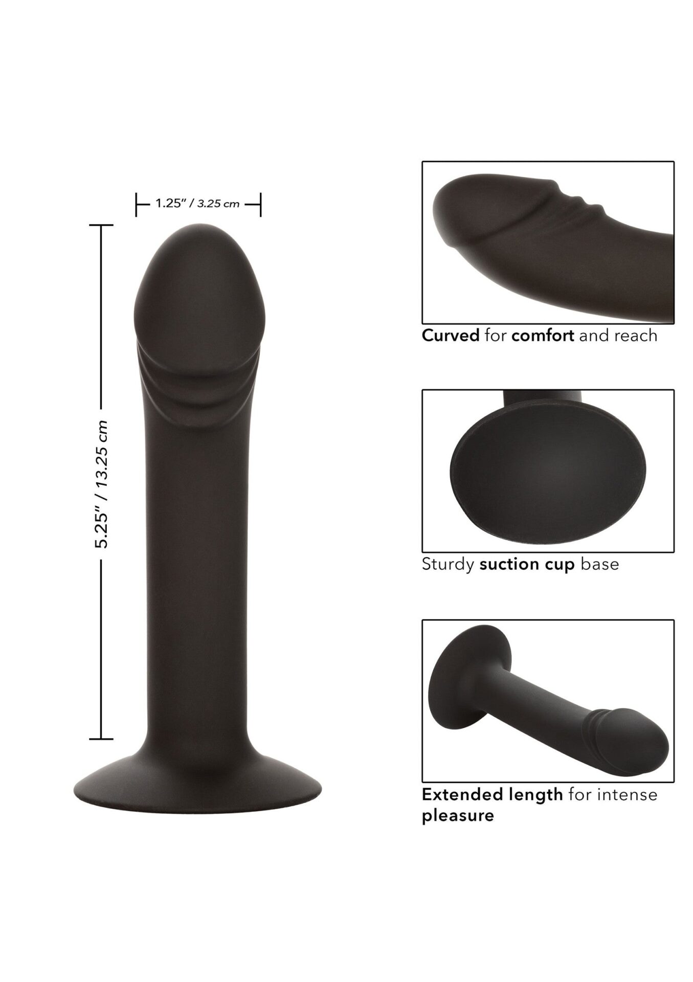 Stud anale curvo nero - immagine 8