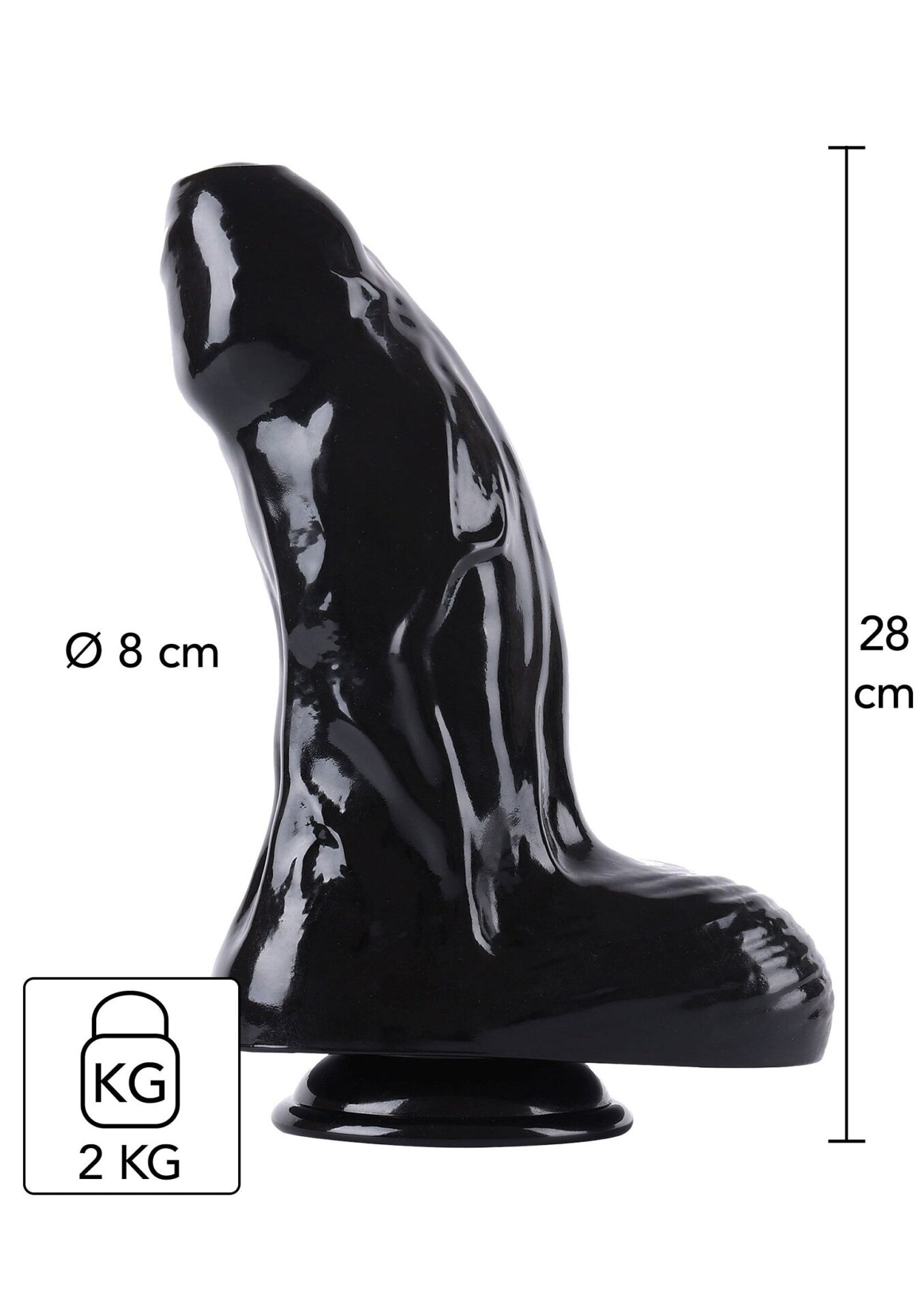 Dong Xtra Thick 28 cm nero