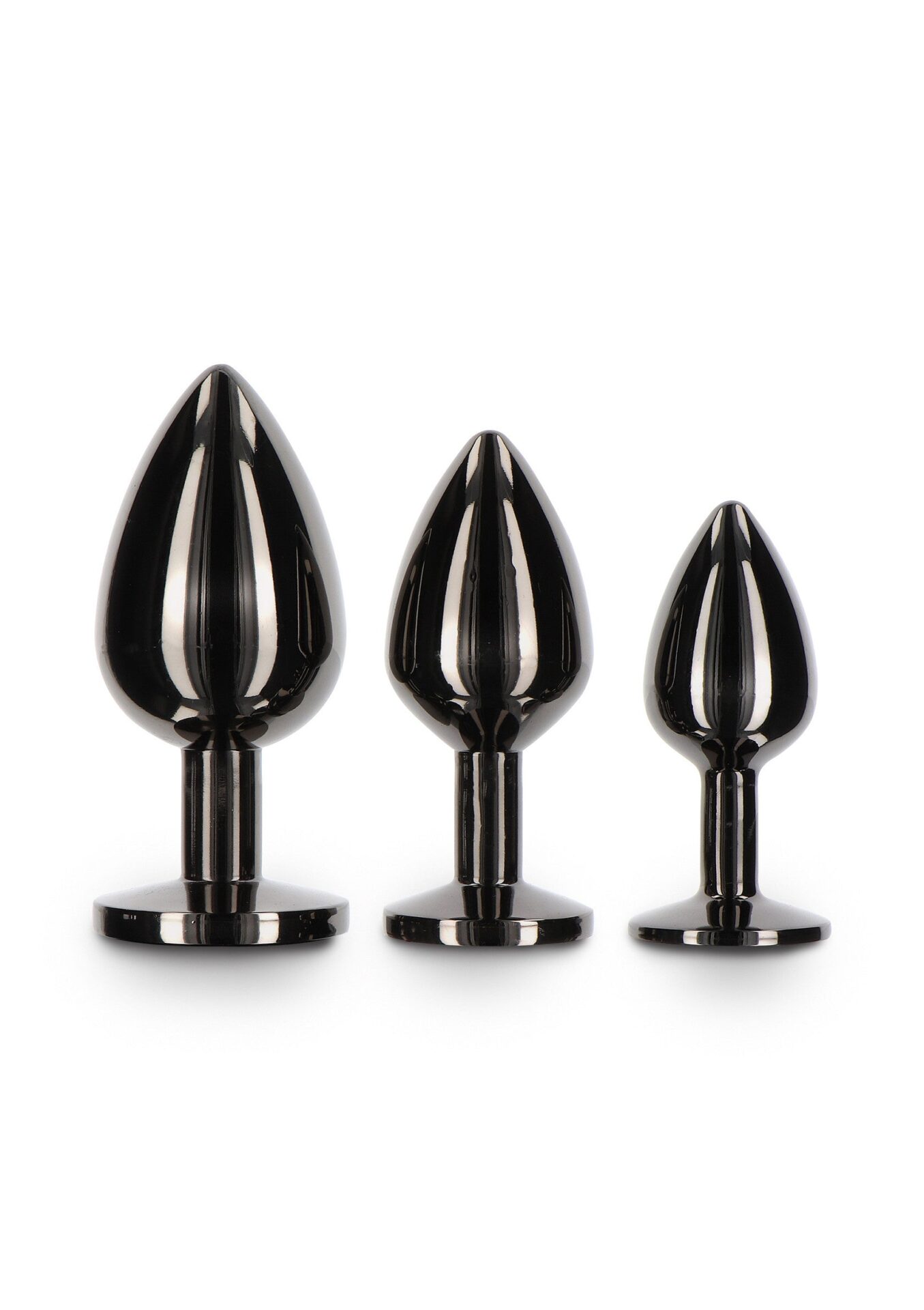 Plug anale con gioiello di diamante M nero - immagine 4
