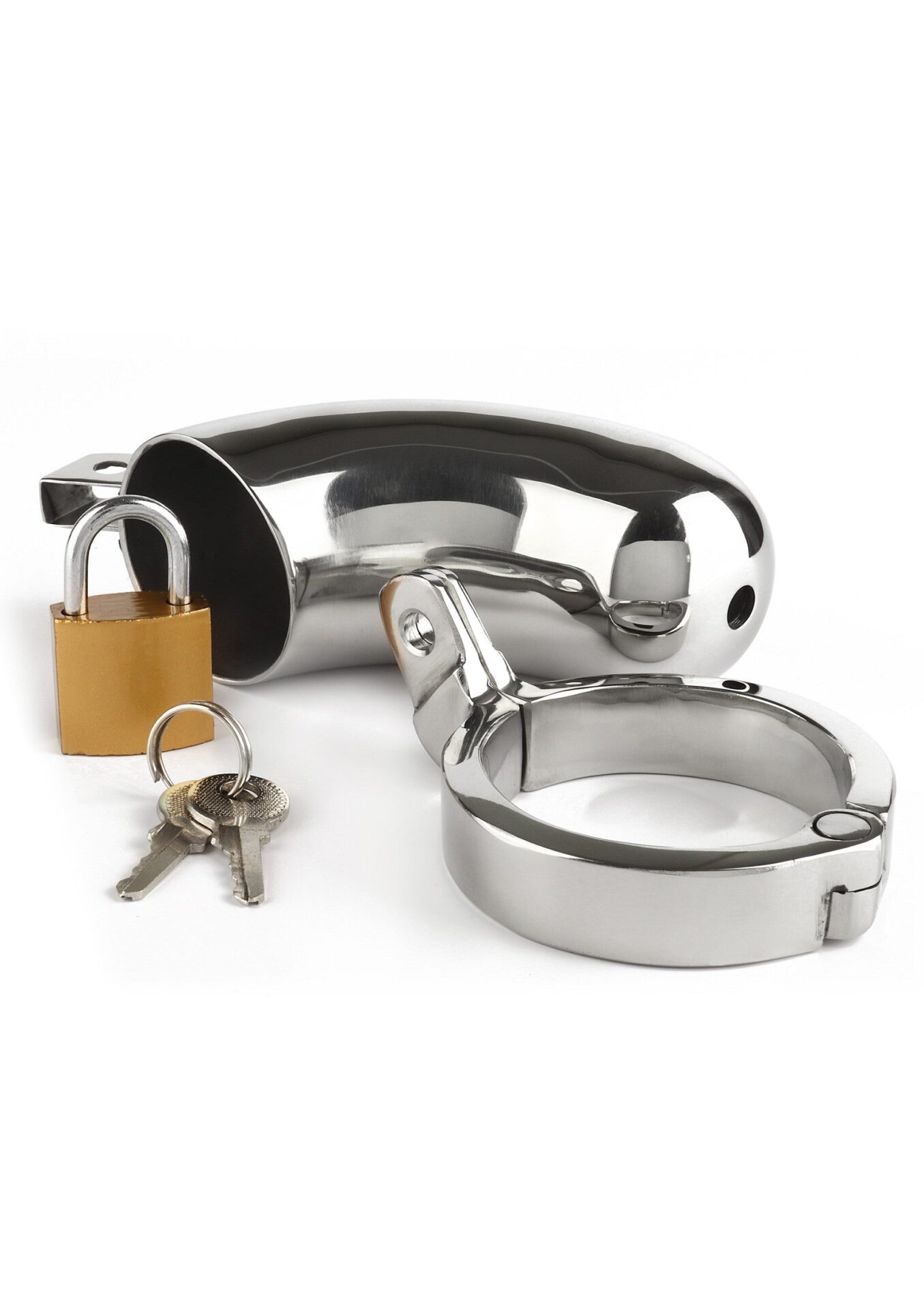 Dispositivo di castità maschile Brig argento - immagine 4