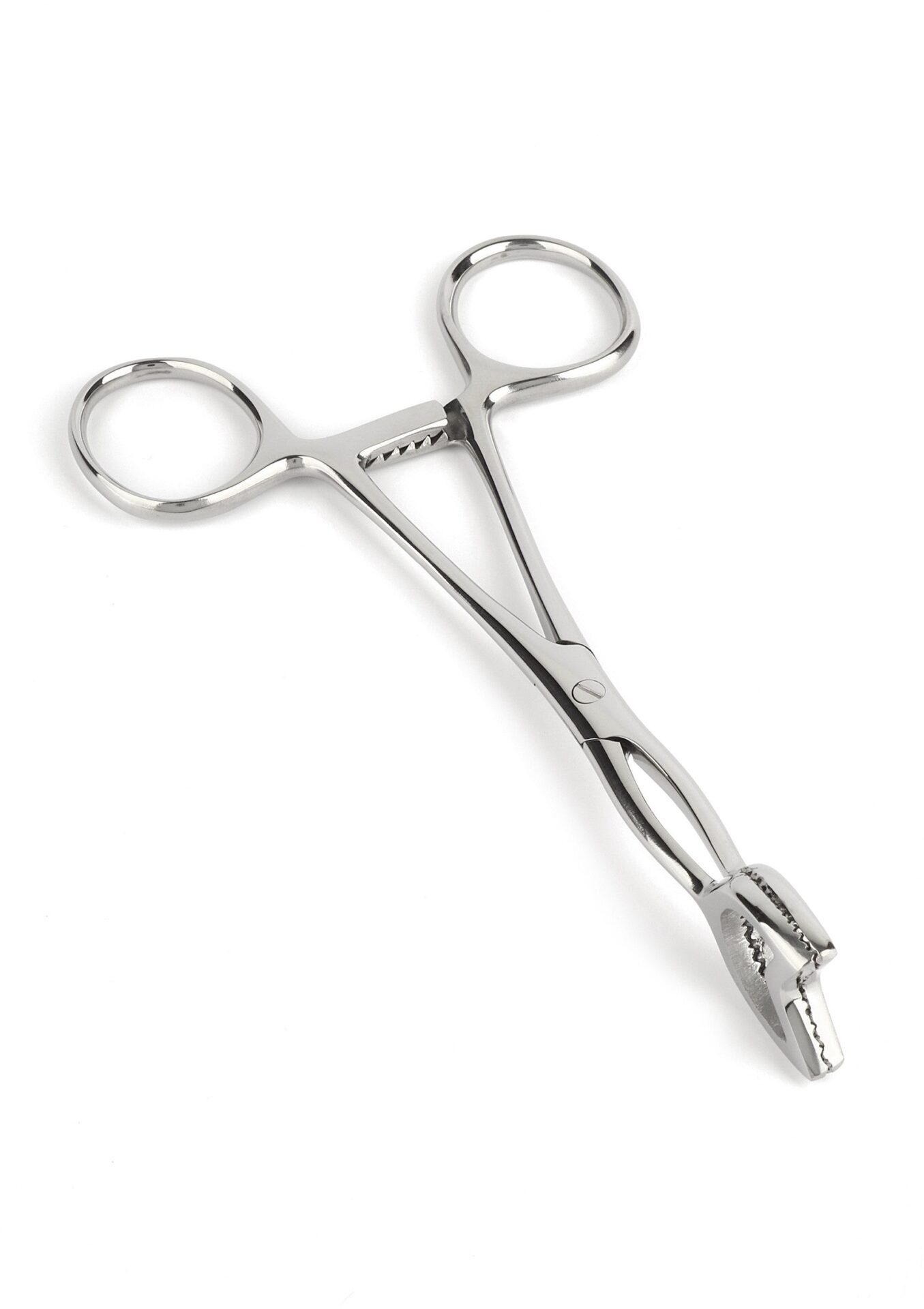Pinza a cubo a forma di V argento