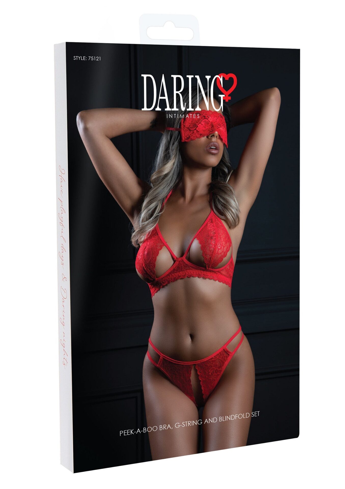 Reggiseno, slip e benda 3 pezzi rossi - immagine 8