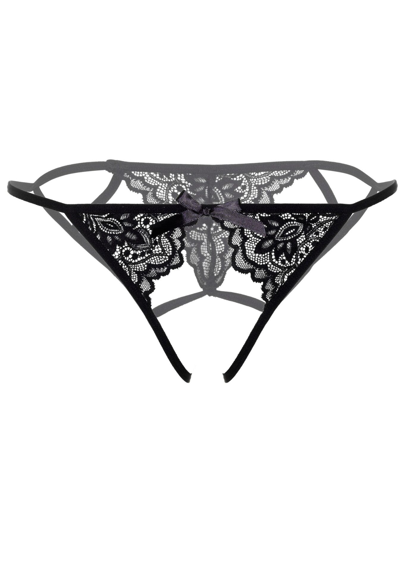Bikini Inez con laccetti e senza cavallo, nero - immagine 4