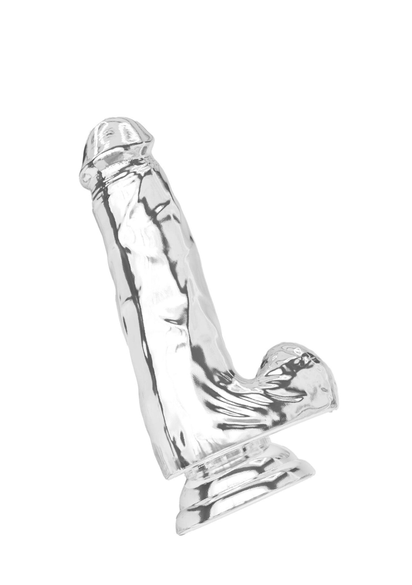 Dildo trasparente in TPE, 16 cm, trasparente - immagine 3