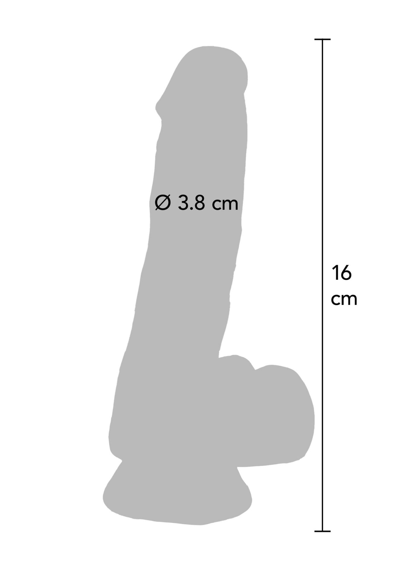 Dildo trasparente in TPE, 16 cm, trasparente - immagine 4